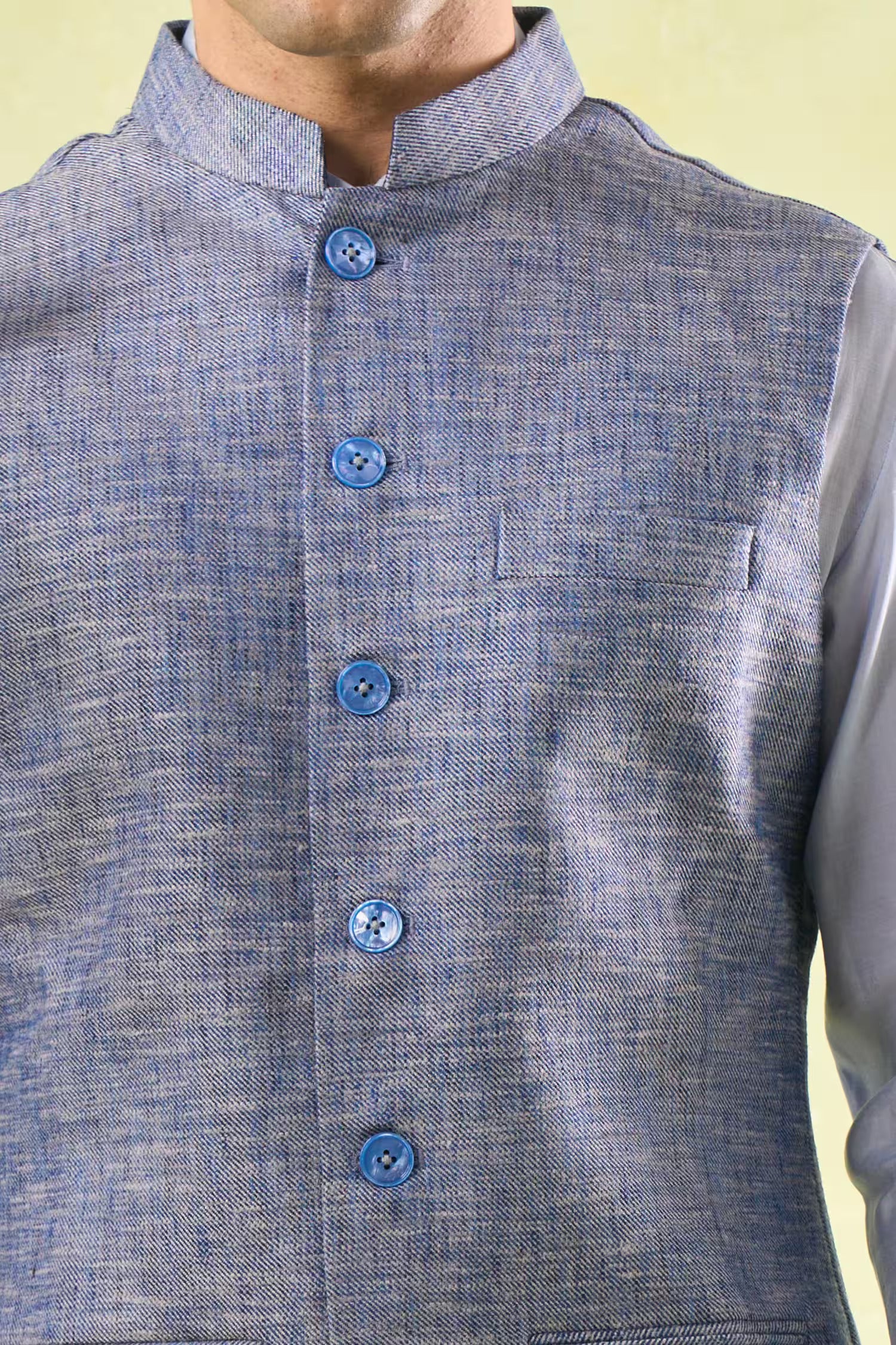 Blue Tweed Textured Jacket