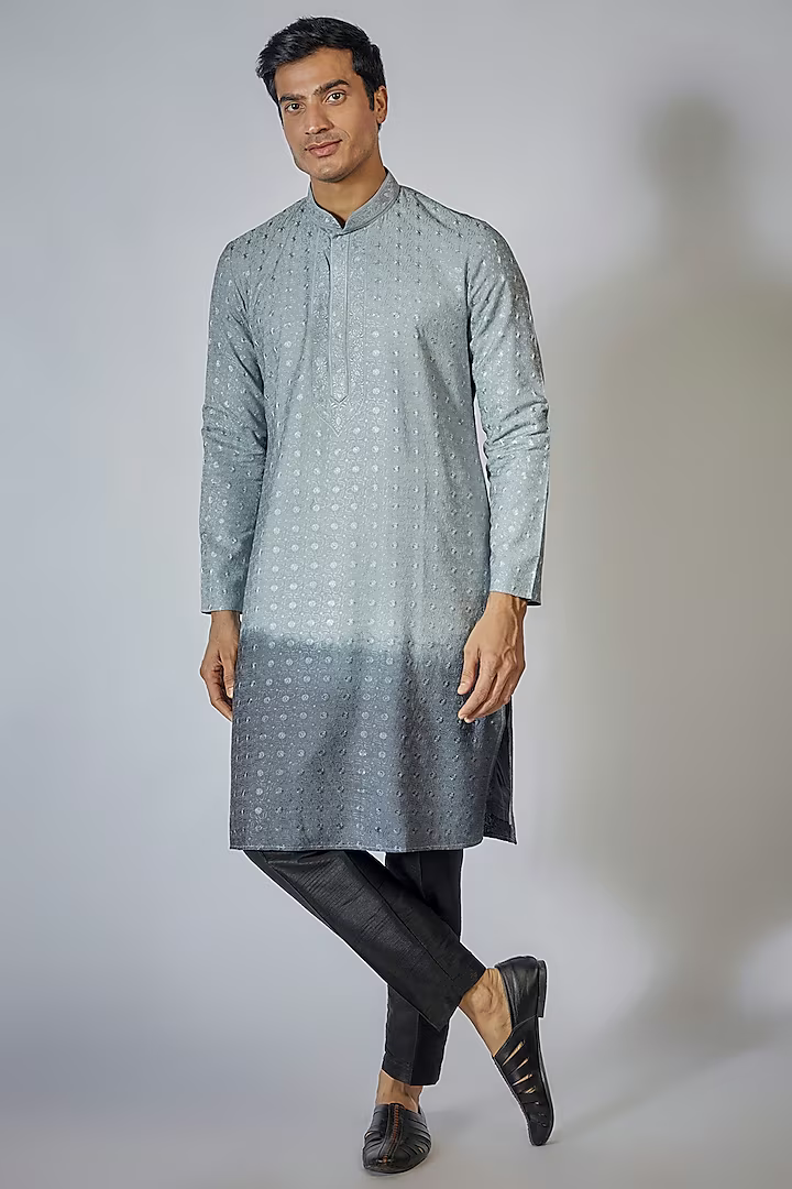 Blue Ombre Kurta Set