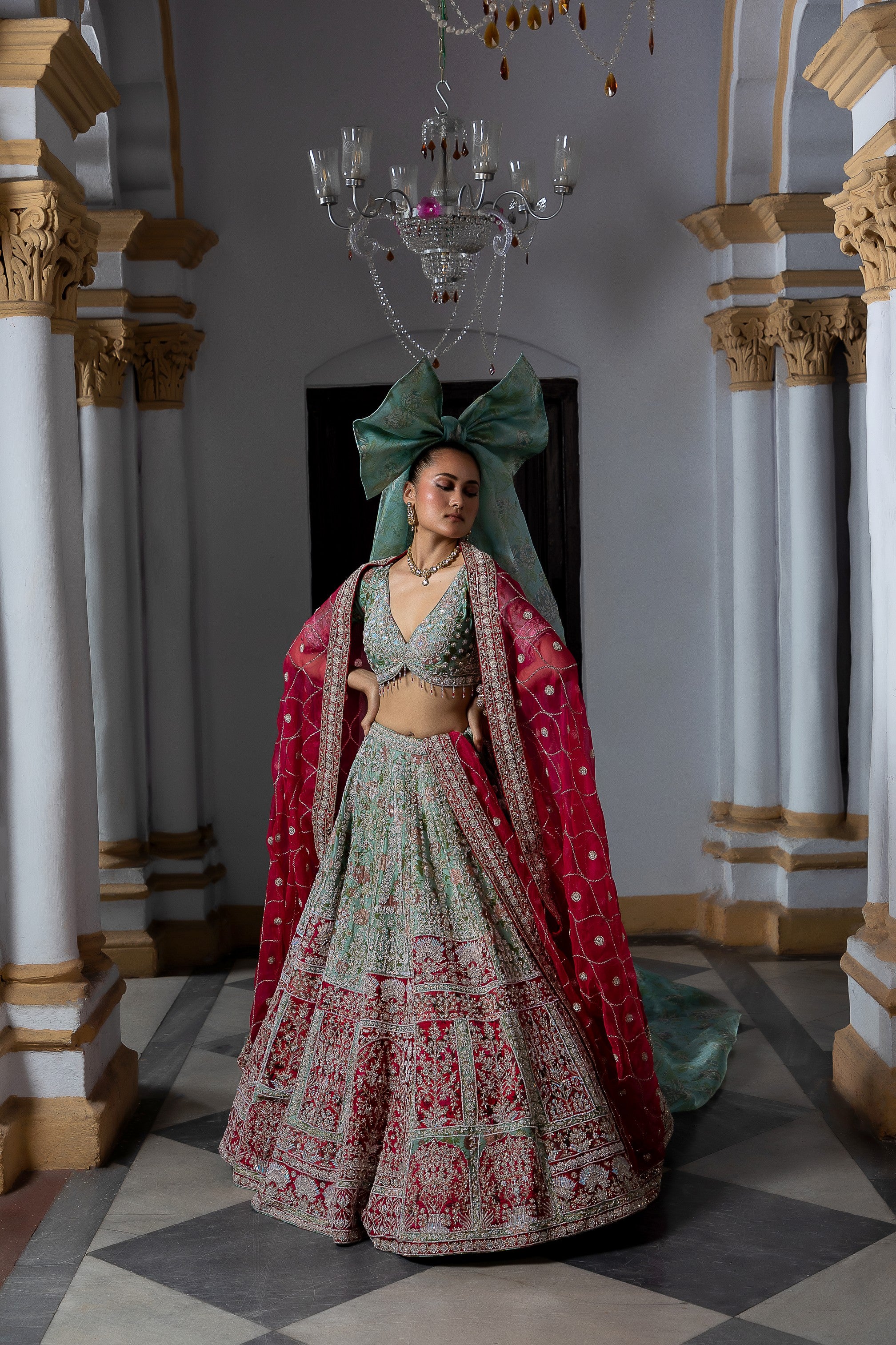 Radiant Vermilion Lehenga