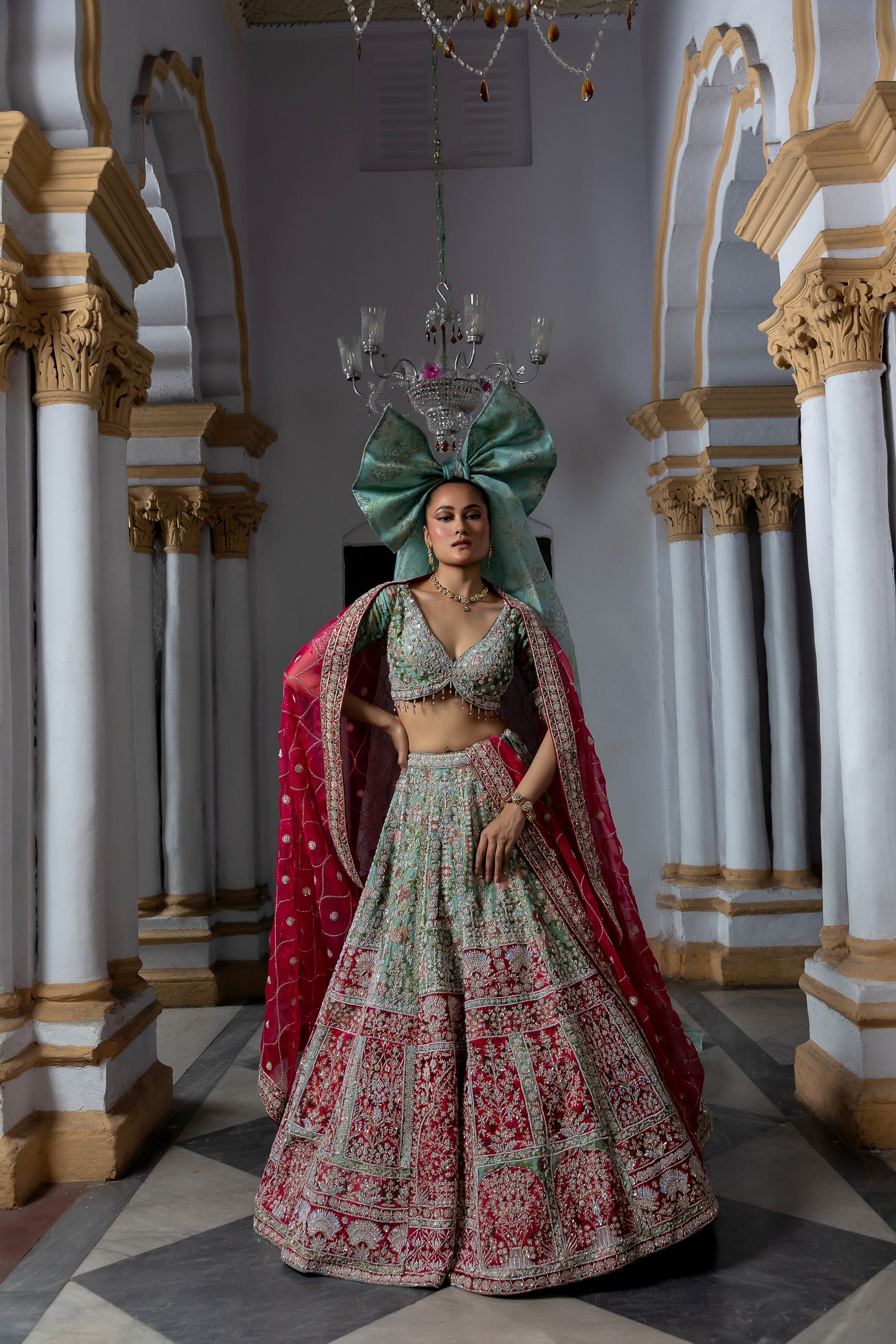 Radiant Vermilion Lehenga