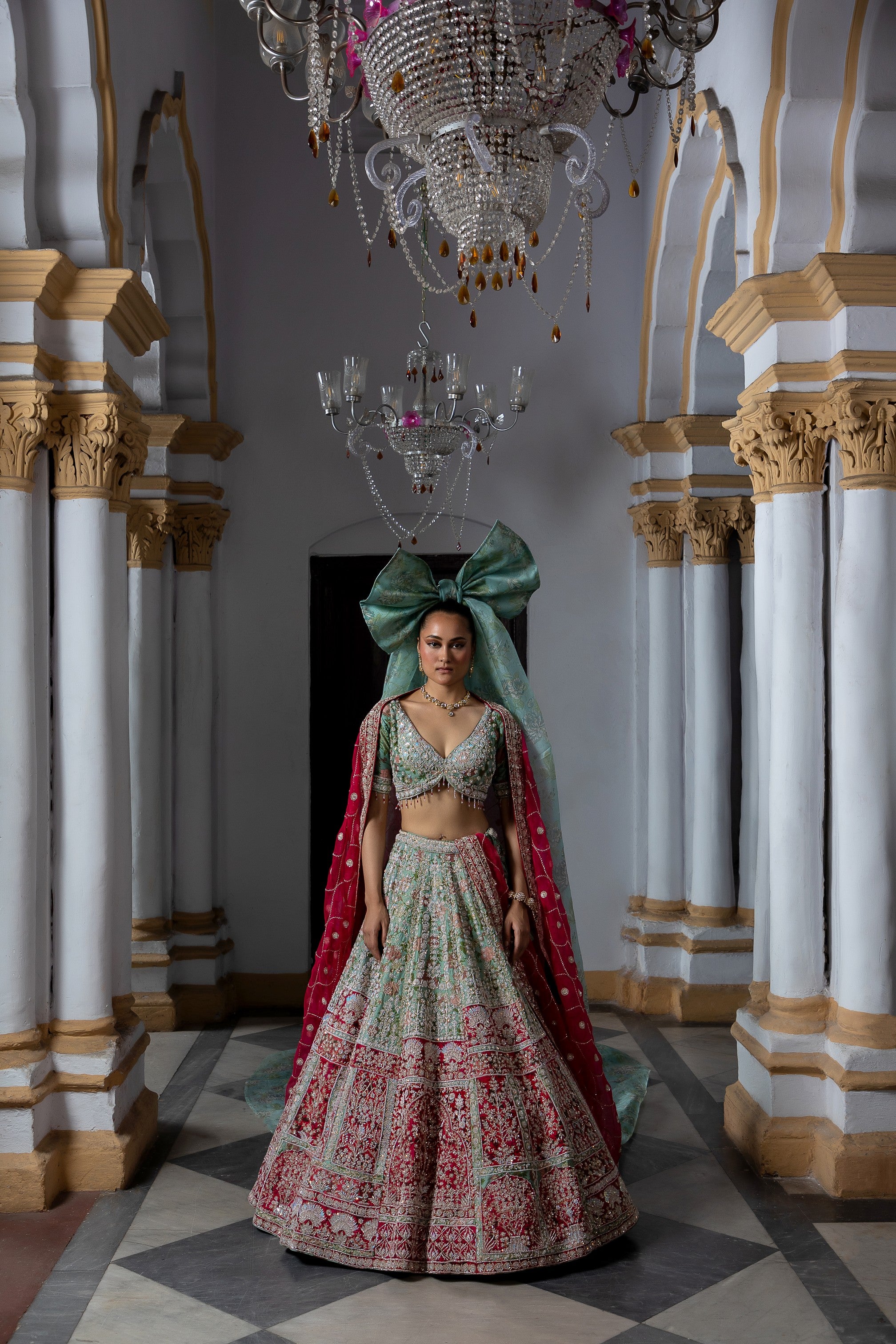 Radiant Vermilion Lehenga