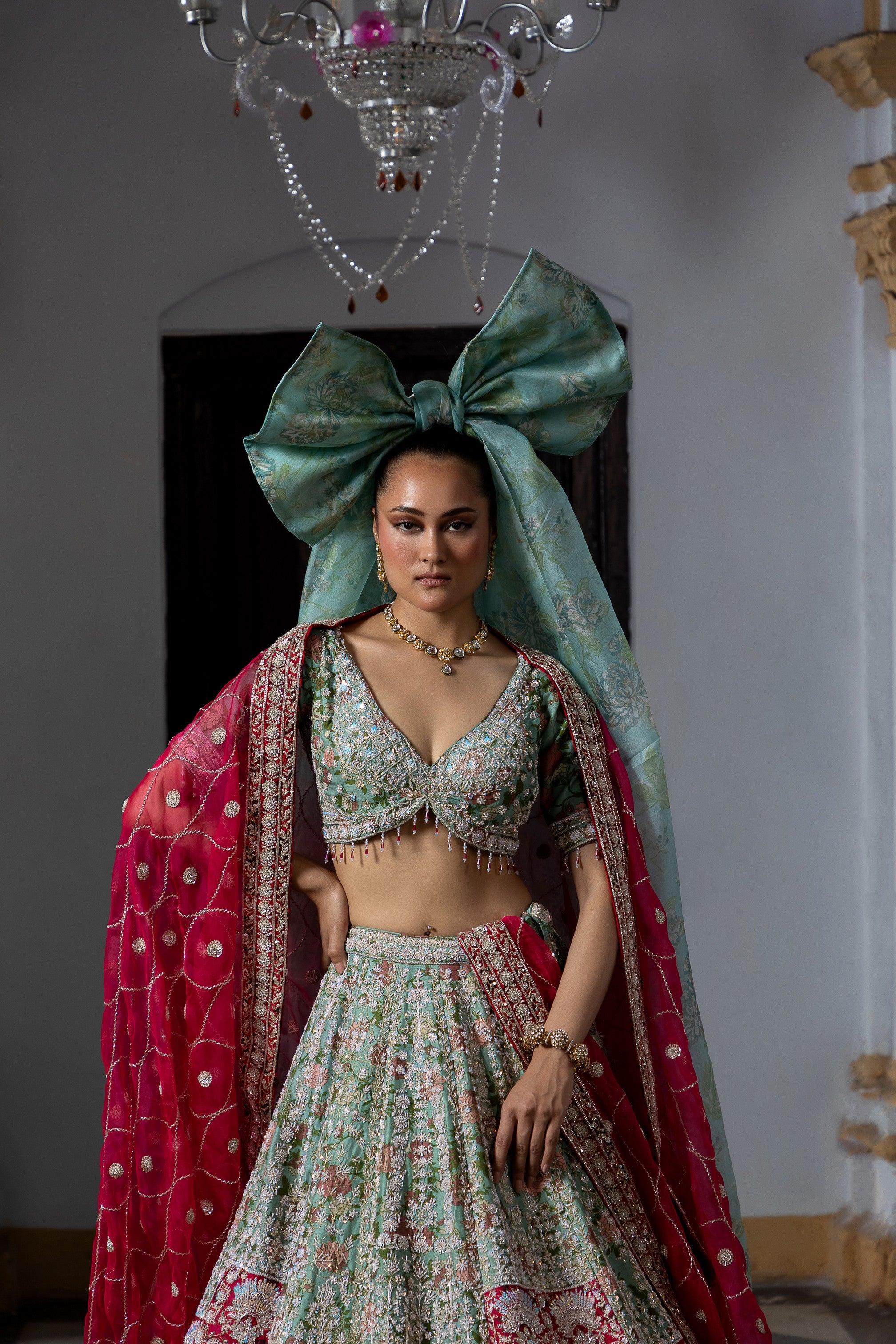 Radiant Vermilion Lehenga