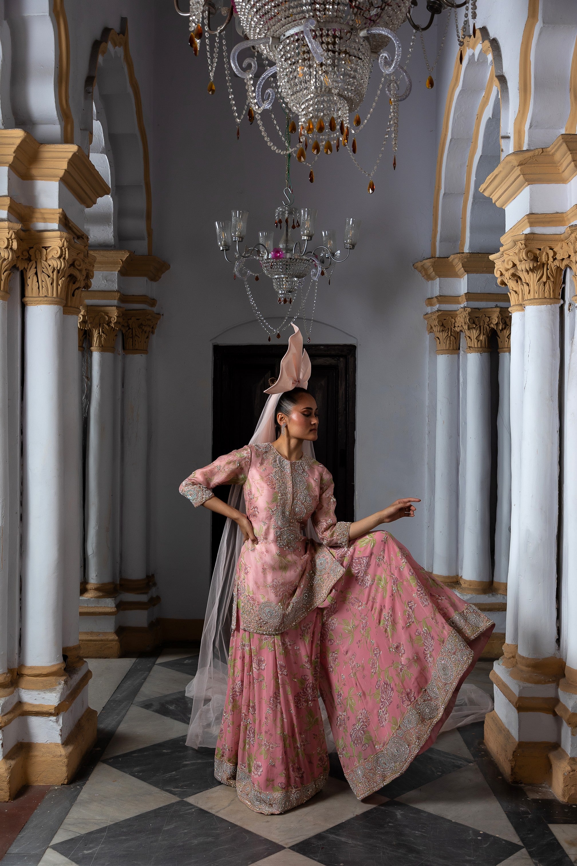 Floral Grace Sharara Set