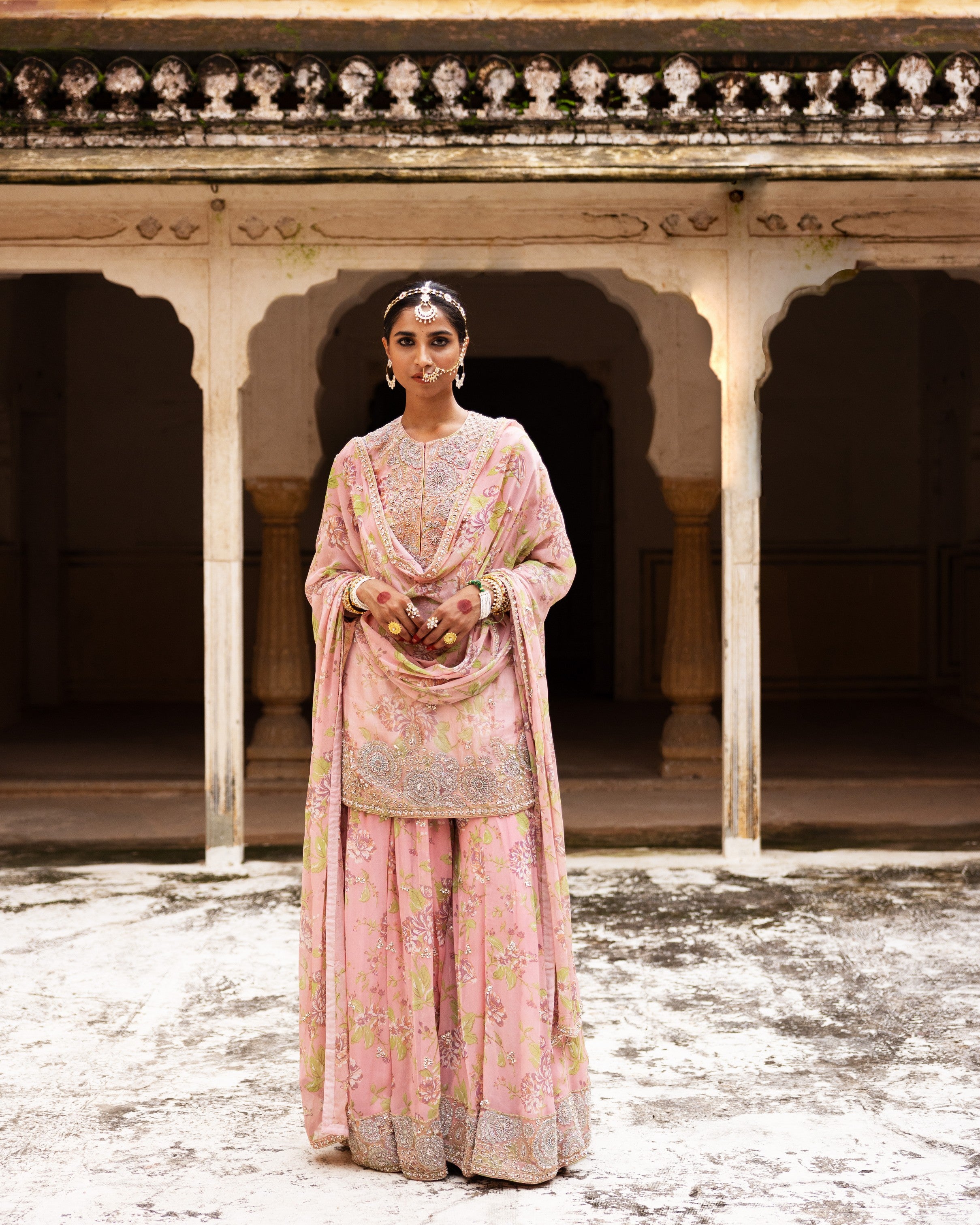 Floral Grace Sharara Set