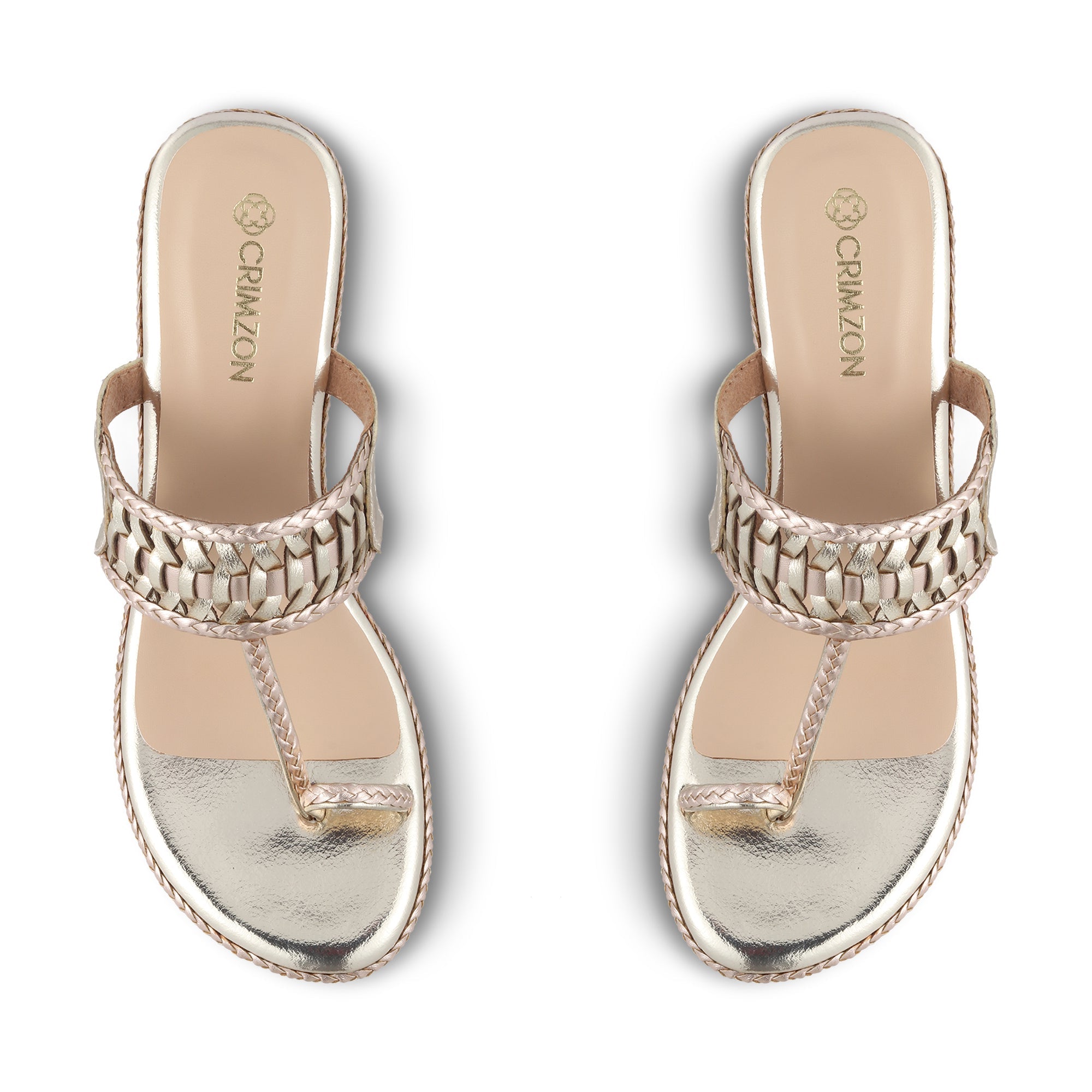 AISHA- ROSE GOLD KOLHAPURIS