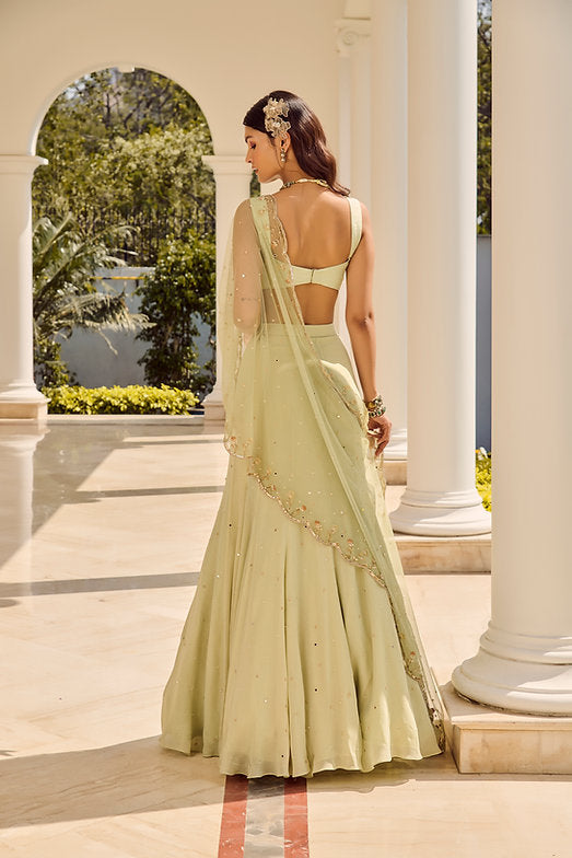 Soft Sage Saree
