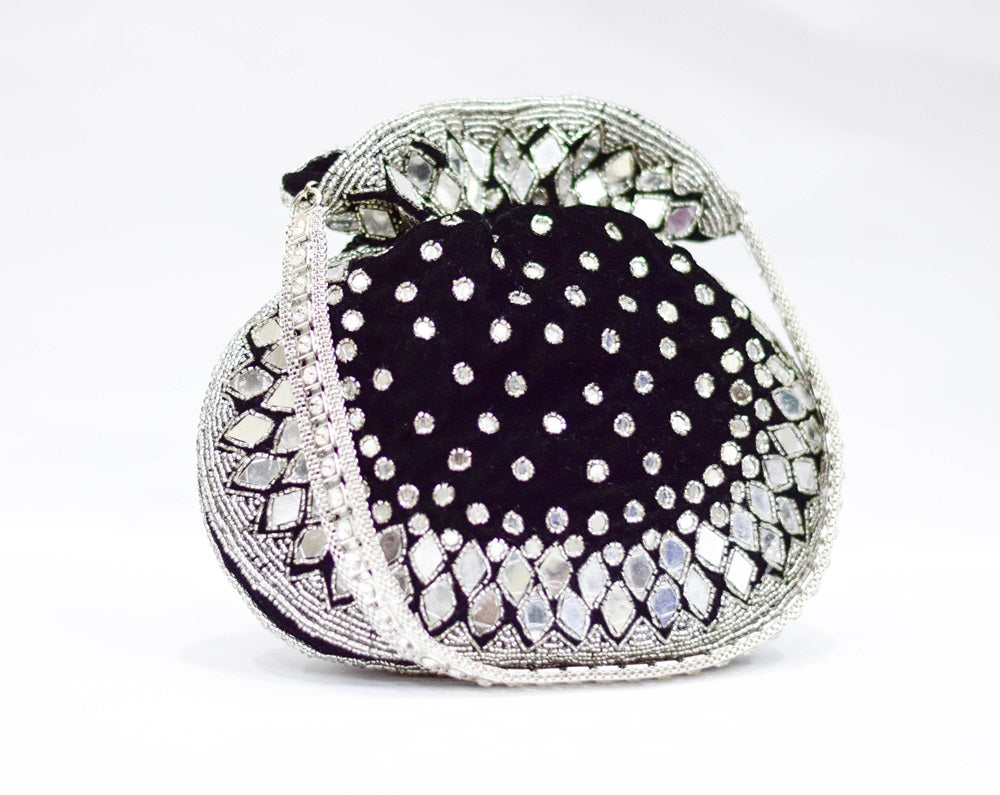 SATARA POTLI-BLACK-SILVER