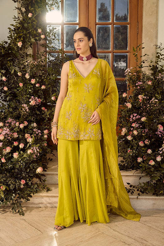 Lime Punch Sharara Set
