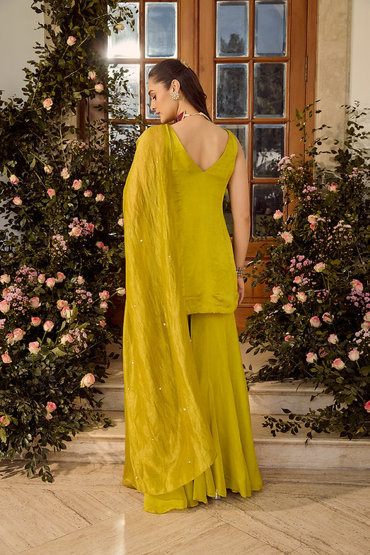 Lime Punch Sharara Set