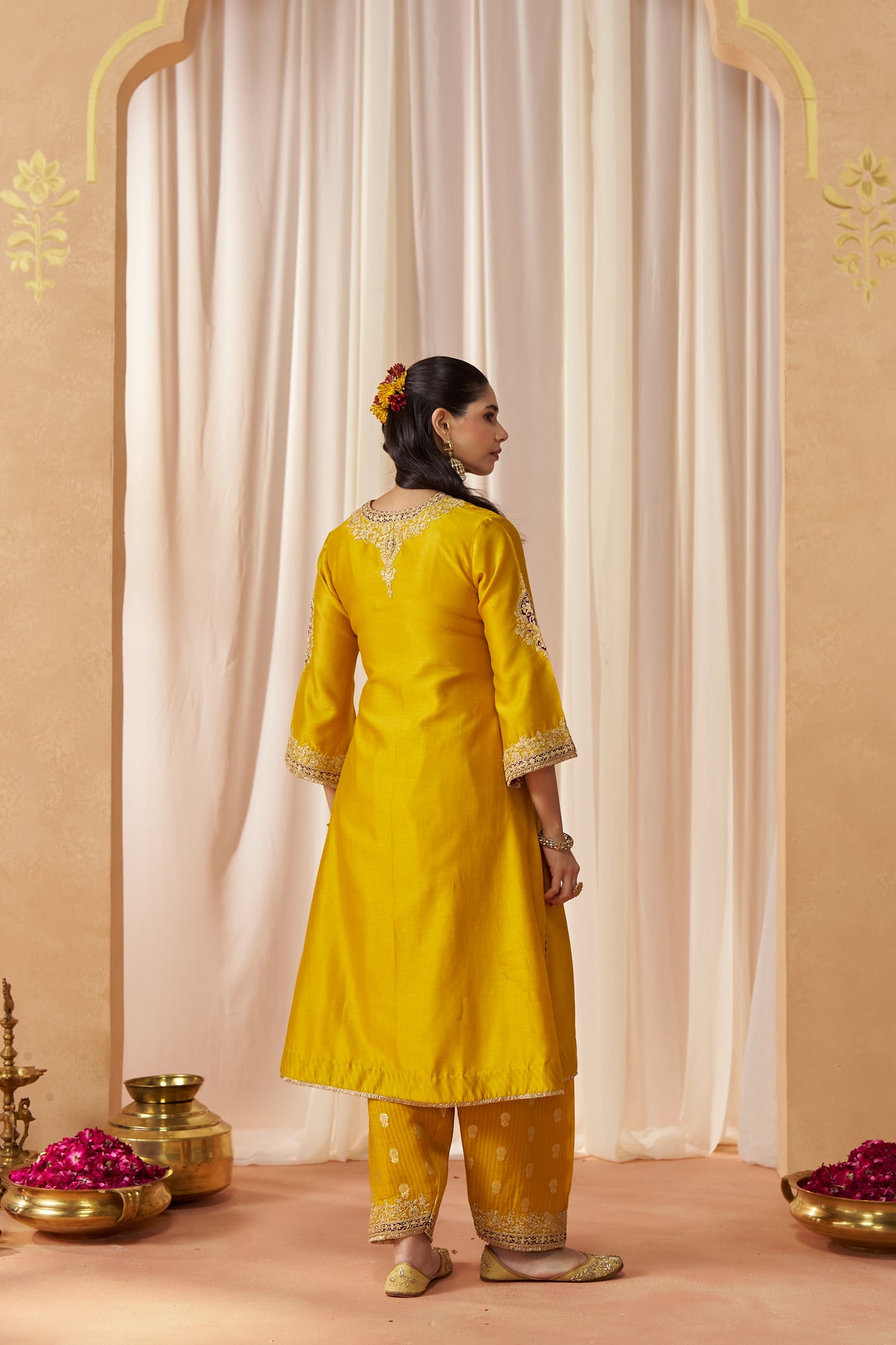 Liana Mustard Chauga with Salwar and Dupatta