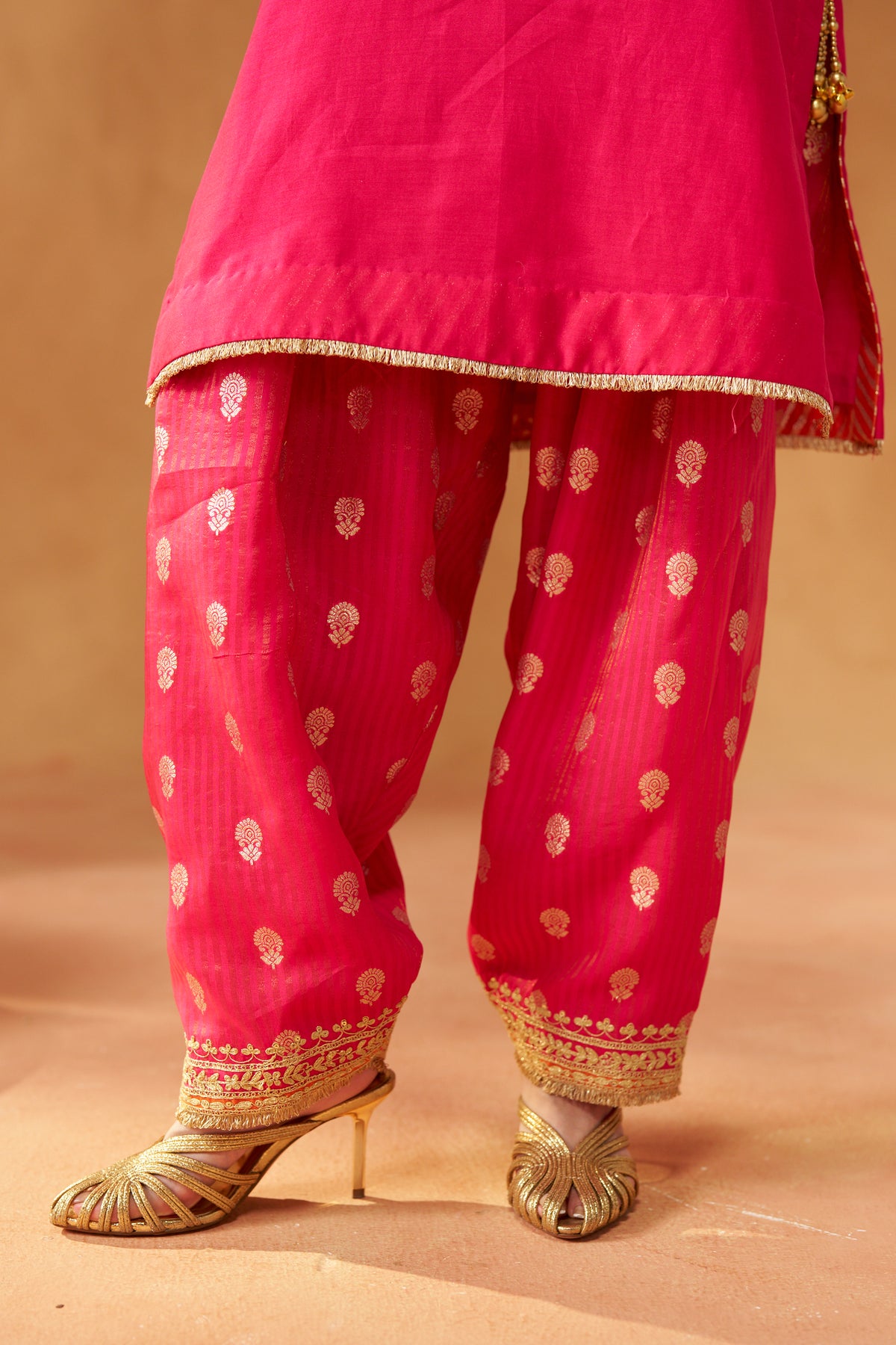 Adeela Hotpink Kurta with Salwar and Dupatta