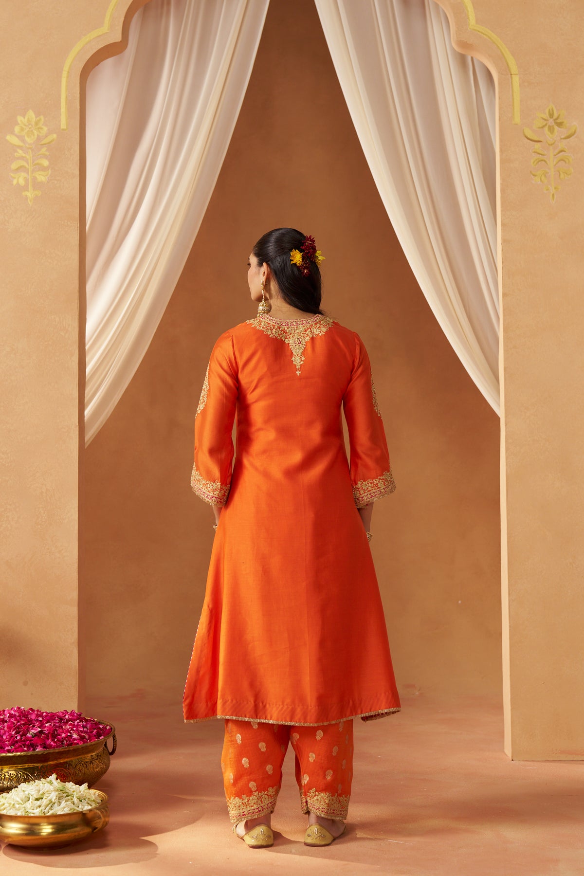 Liana Burnt Chauga with Salwar and Dupatta