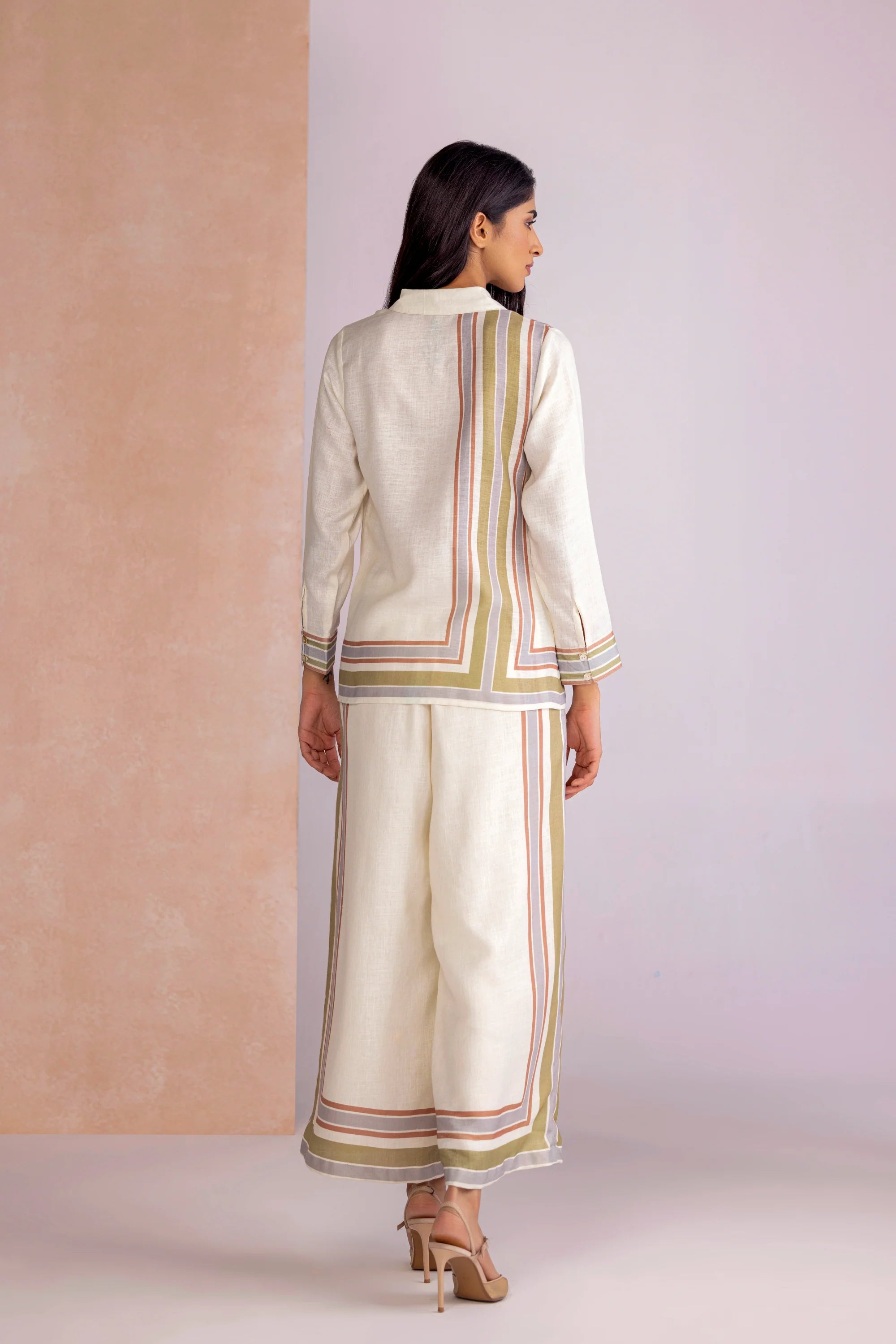 Stripe Drama Shirt Co-ord