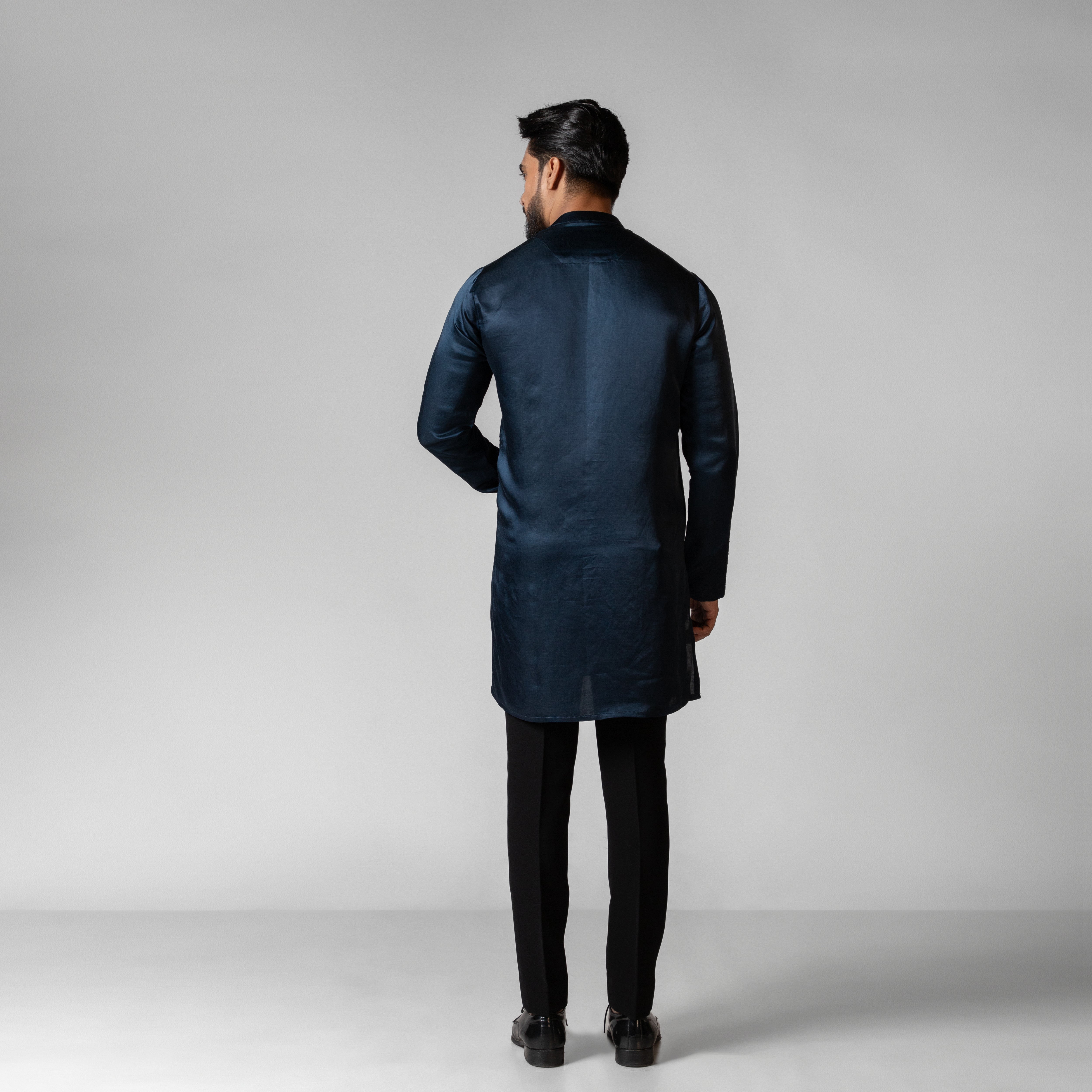 Navy Peonu Kurta set