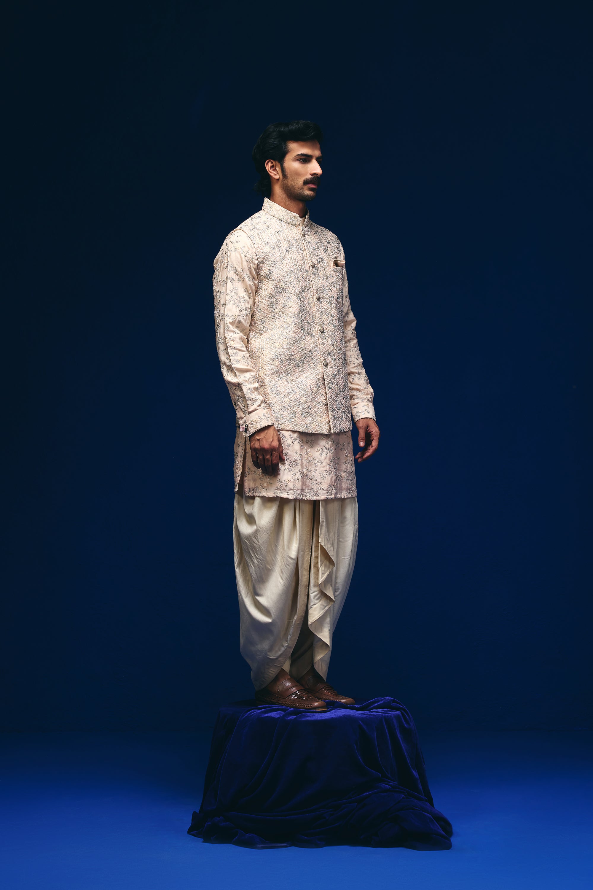 Camellia Nehru Jacket Set