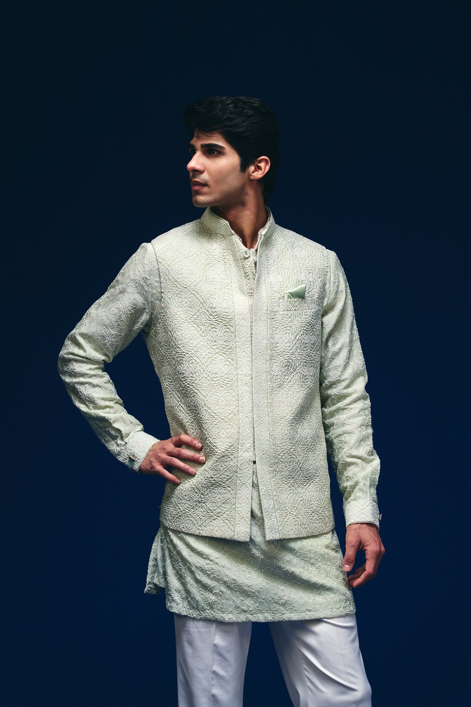 Spirograph Nehru Jacket Set