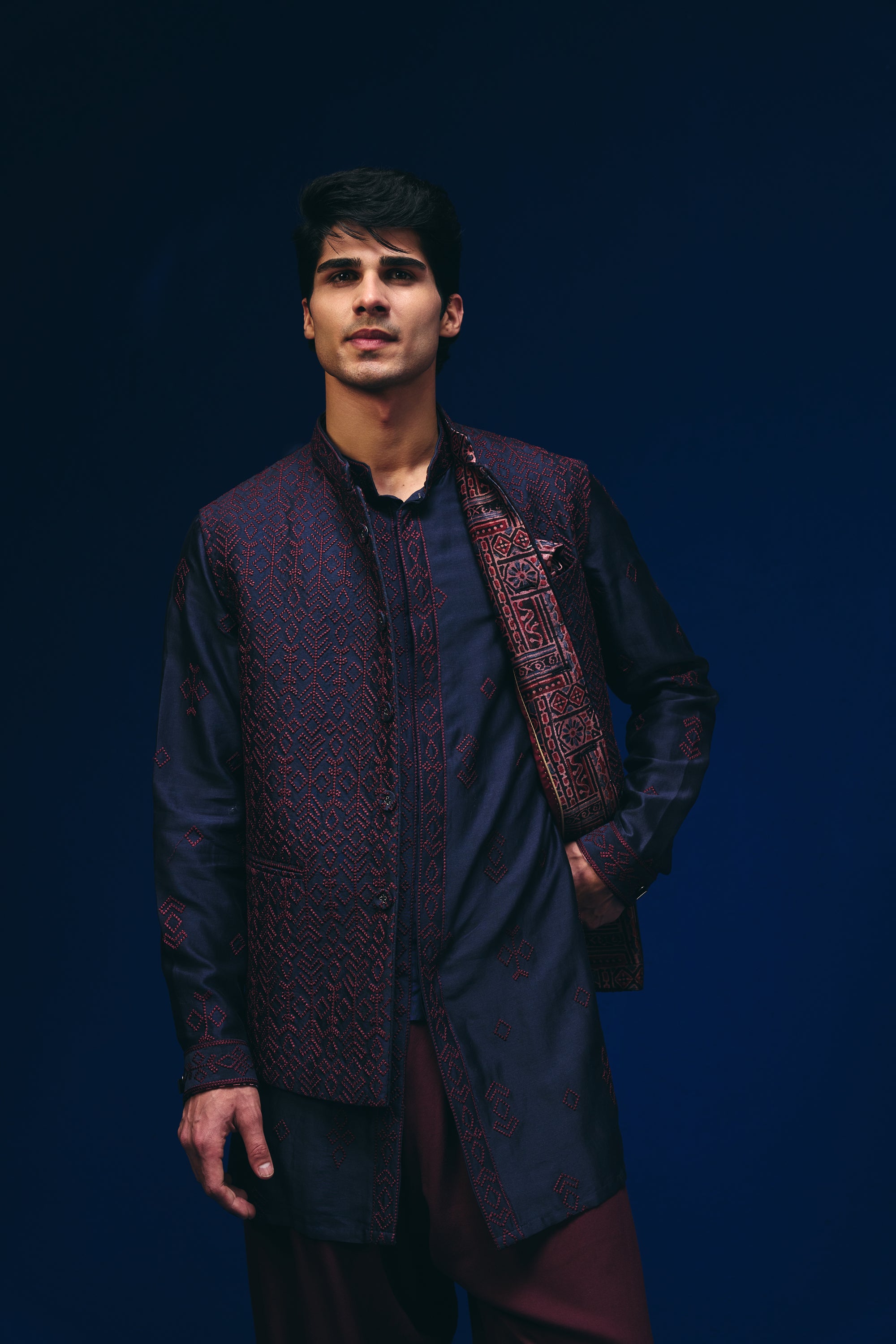 Tribal Knots Nehru Jacket Set