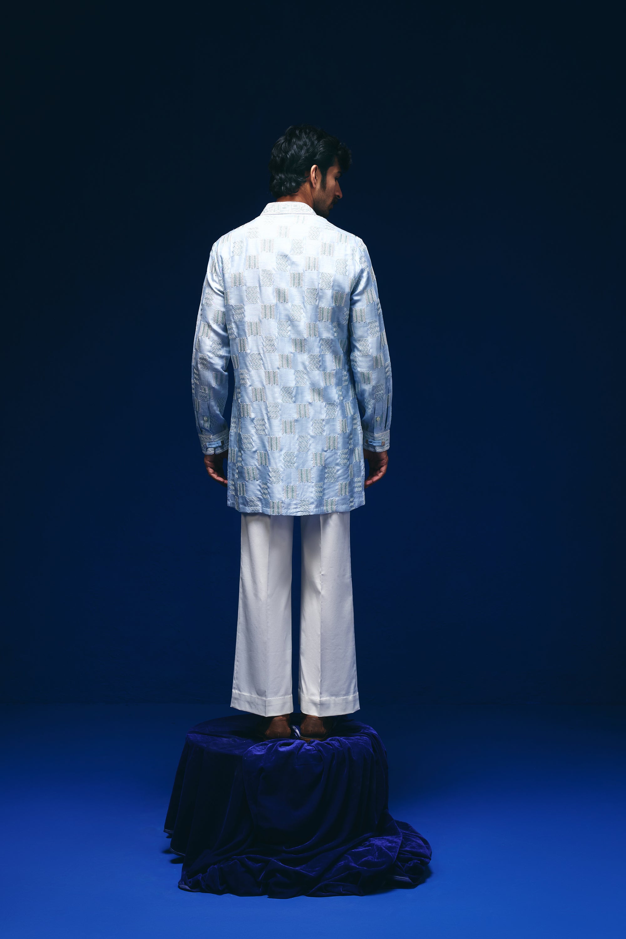 Vector Front Open Kurta Set