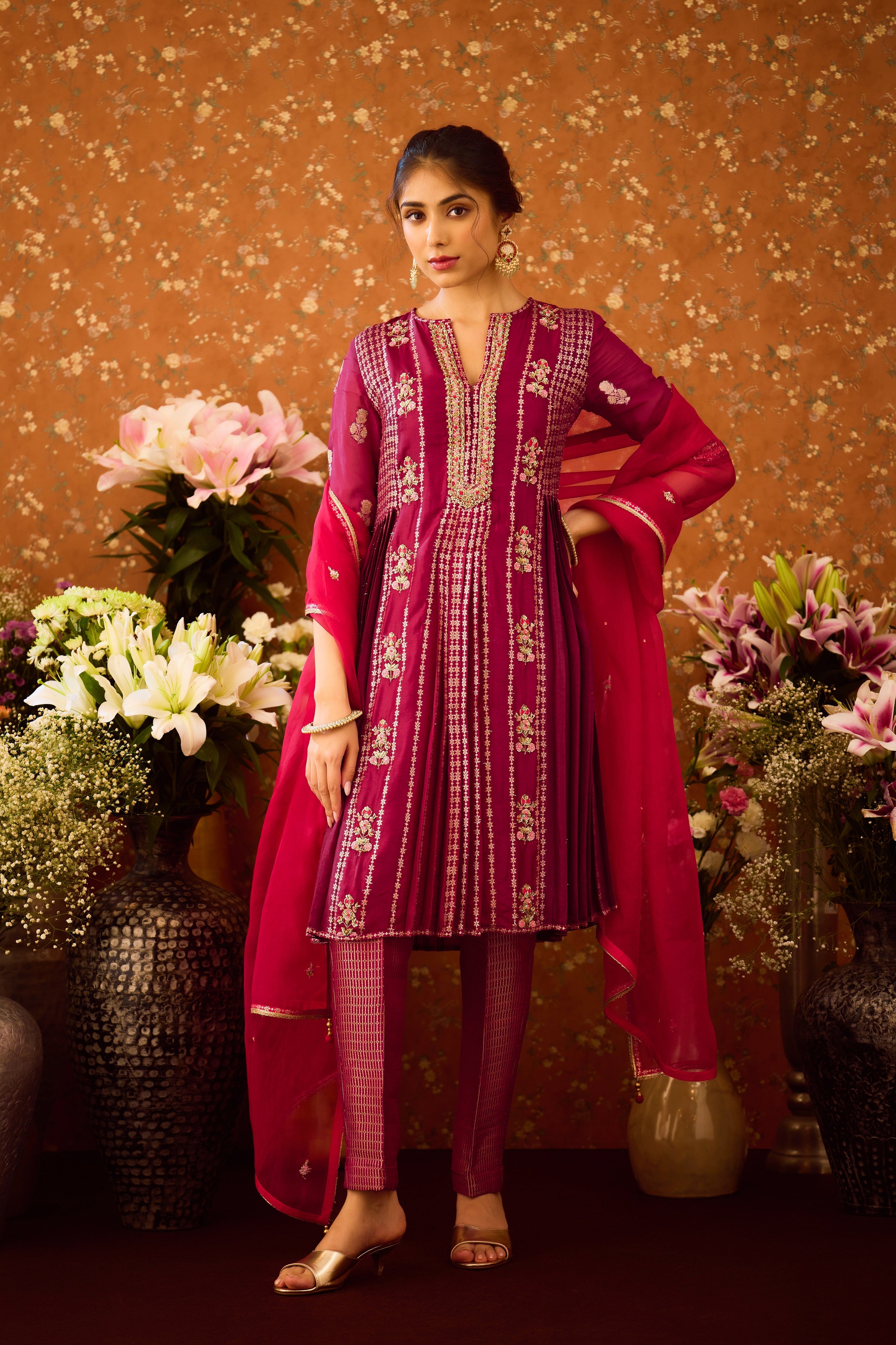 Raspberry Purple Kurta  Set
