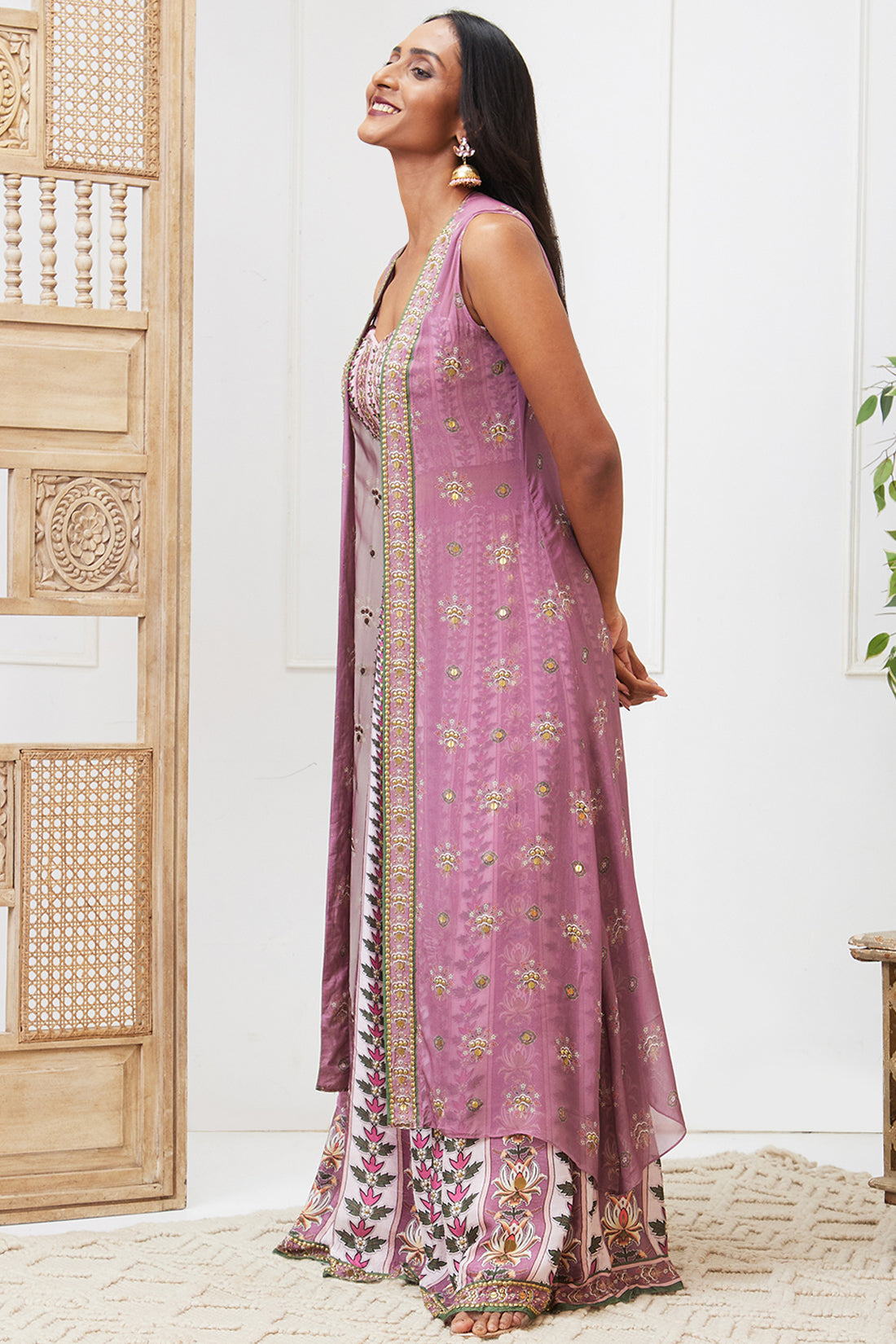 Tabriz Embroidered Co-Ord Set With Jacket