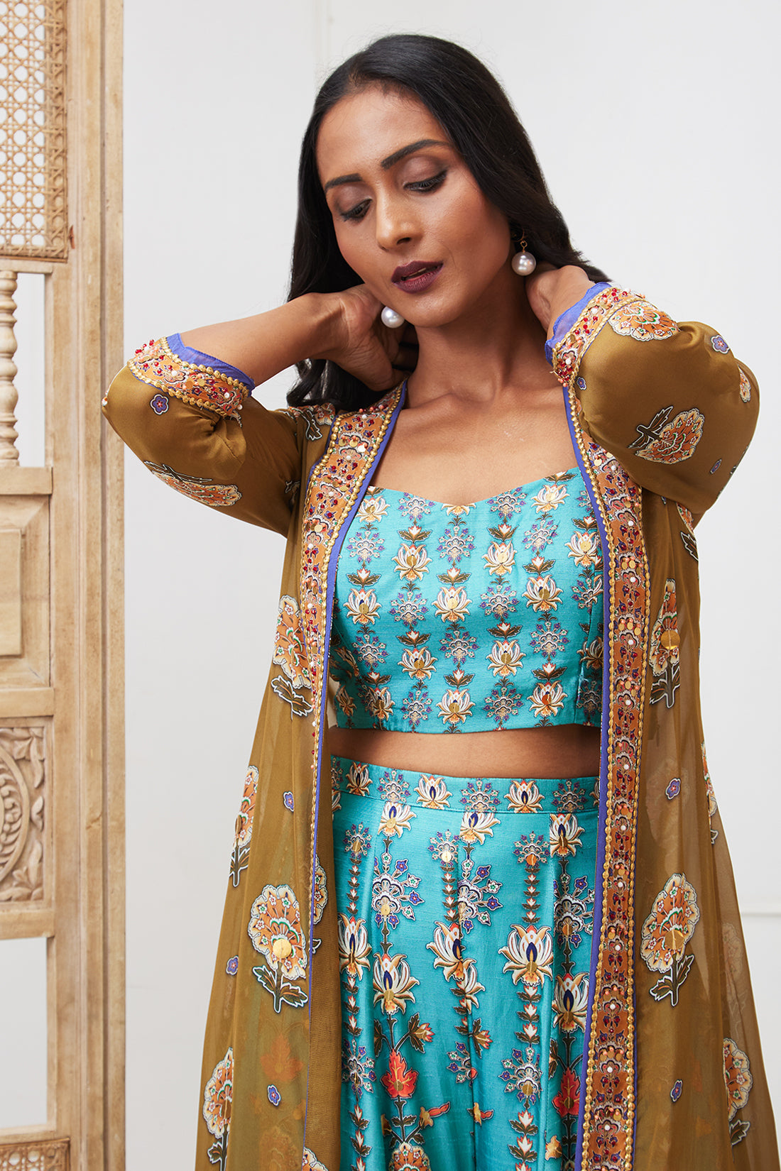 Tabriz Emnroidered Palazzo set