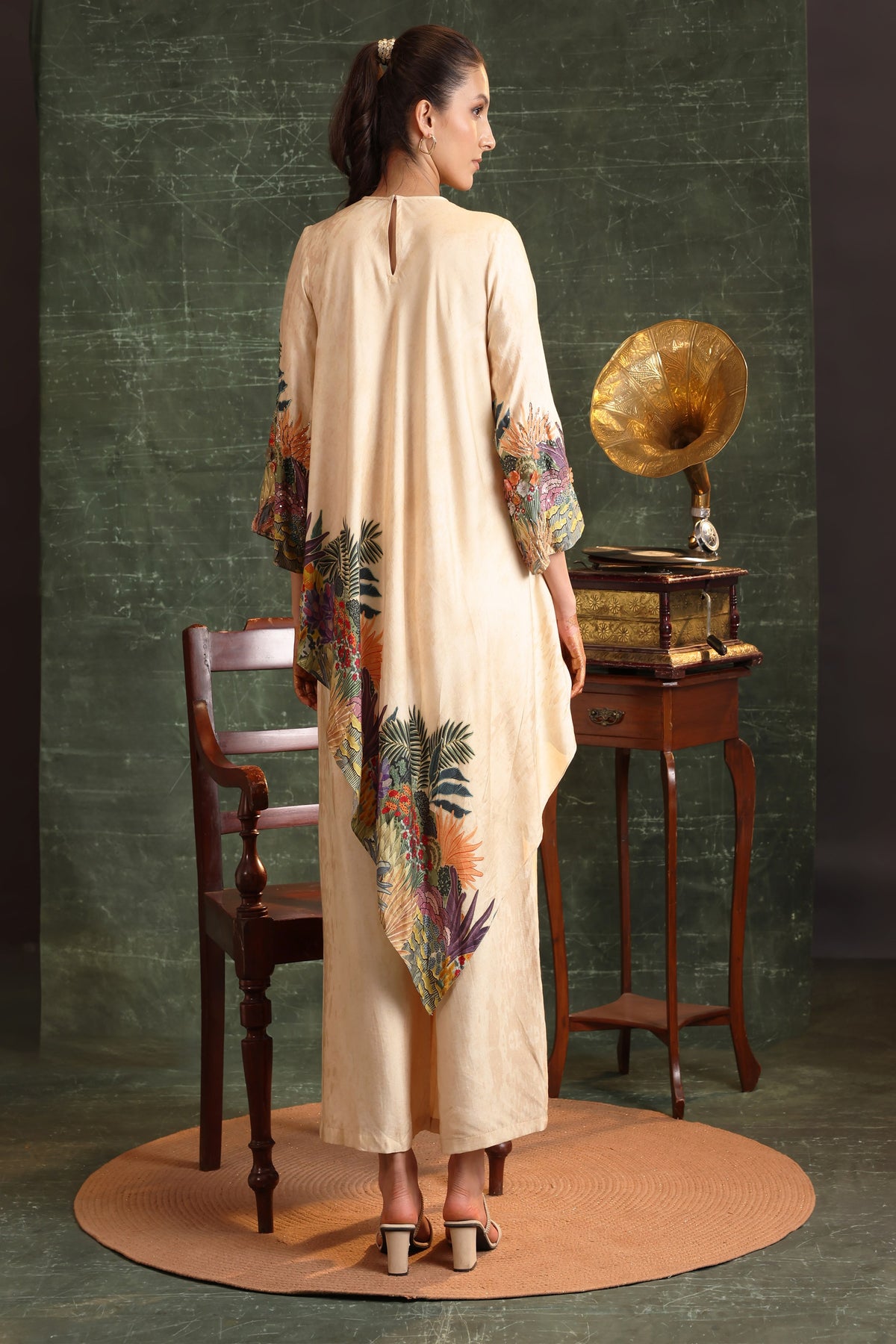 Kaira Embellished Asymmetric Kurta Set