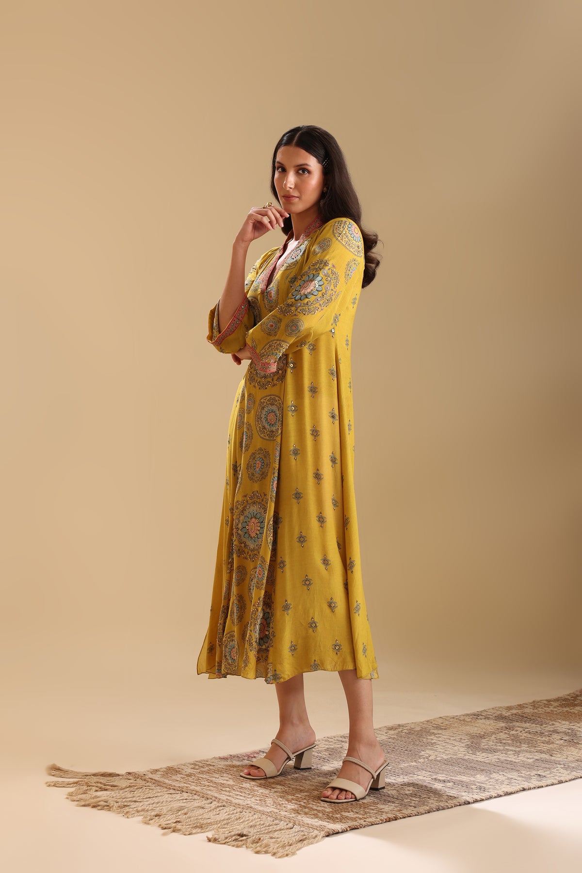 Eraya Embellished V-Neck Dress
