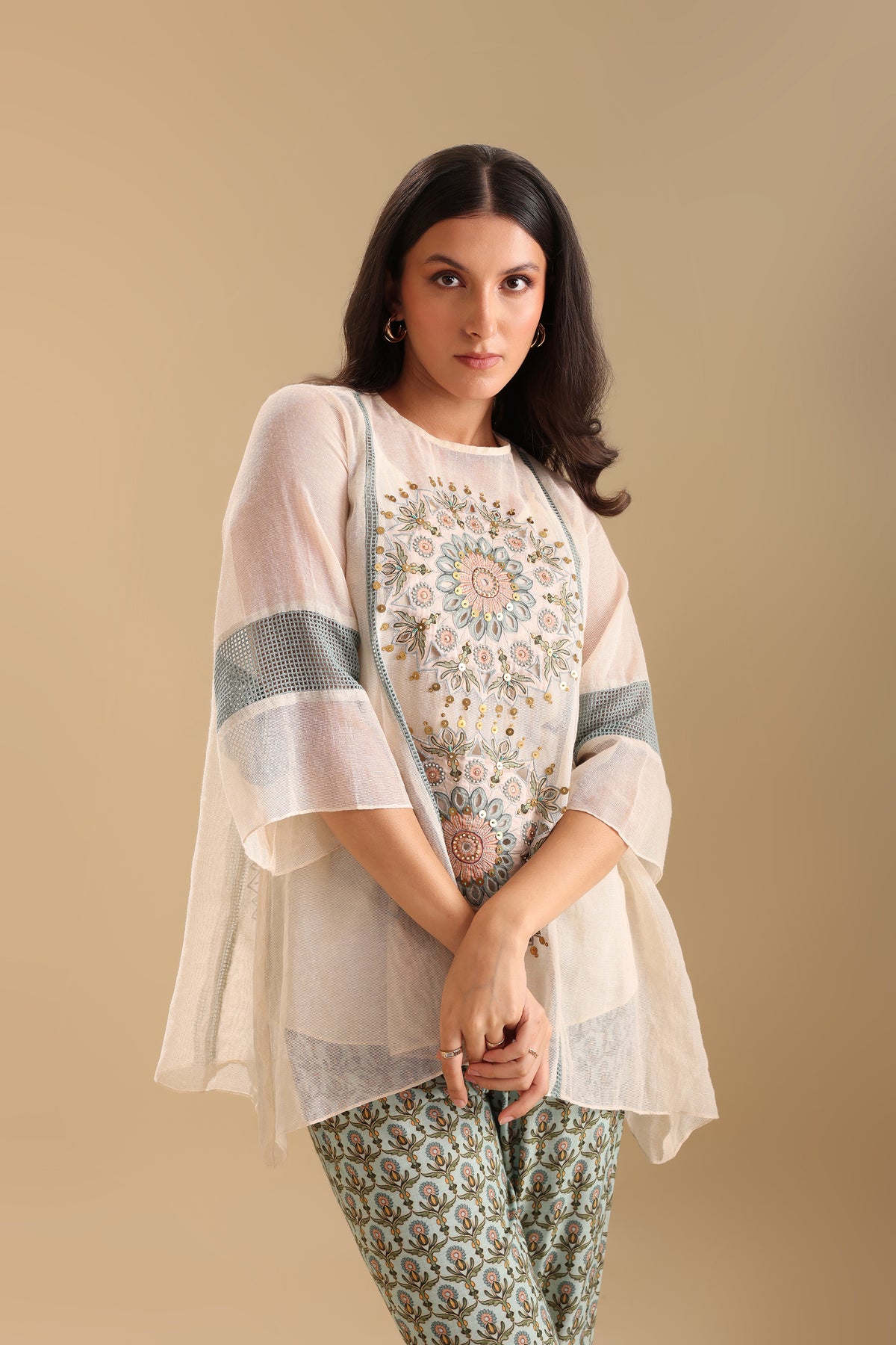 Eraya Applique Asymmetric Co-Ord Set