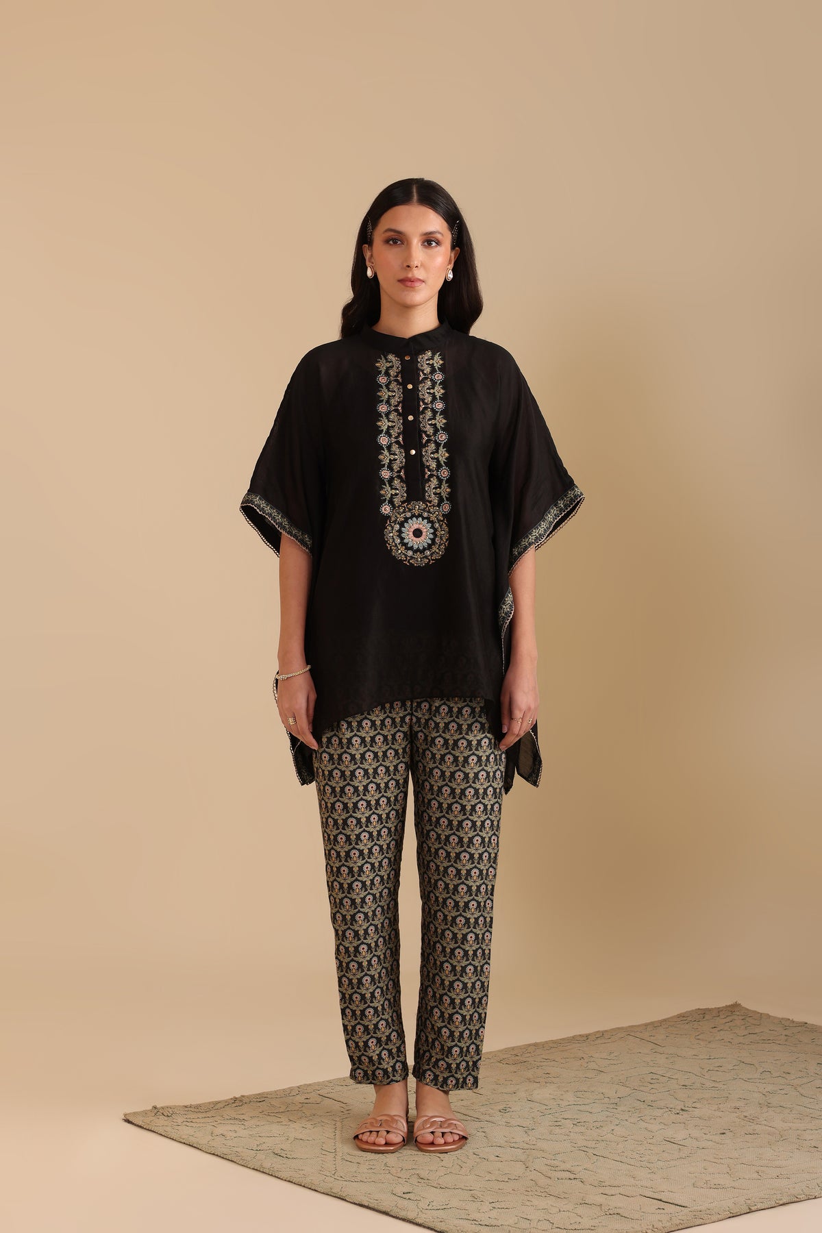 Eraya Embellished Kaftan Set