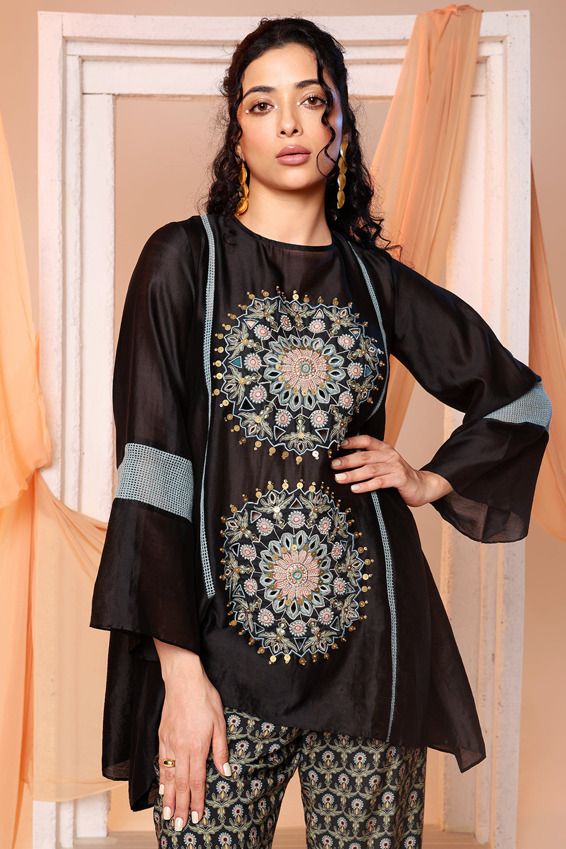 Eraya Applique Asymmetric Co-Ord Set