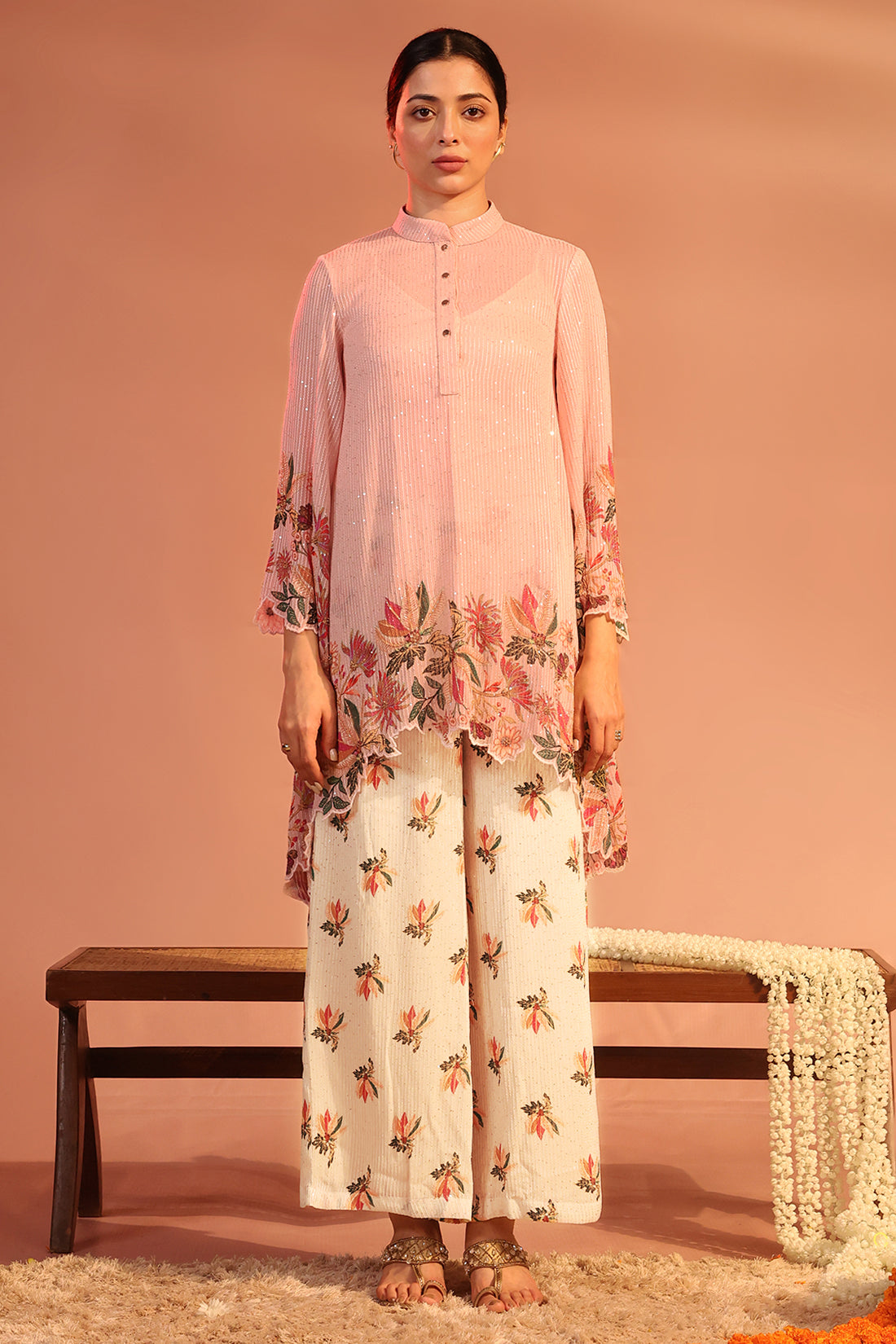 Aarani Asymmetric Sequin Co-Ord Set