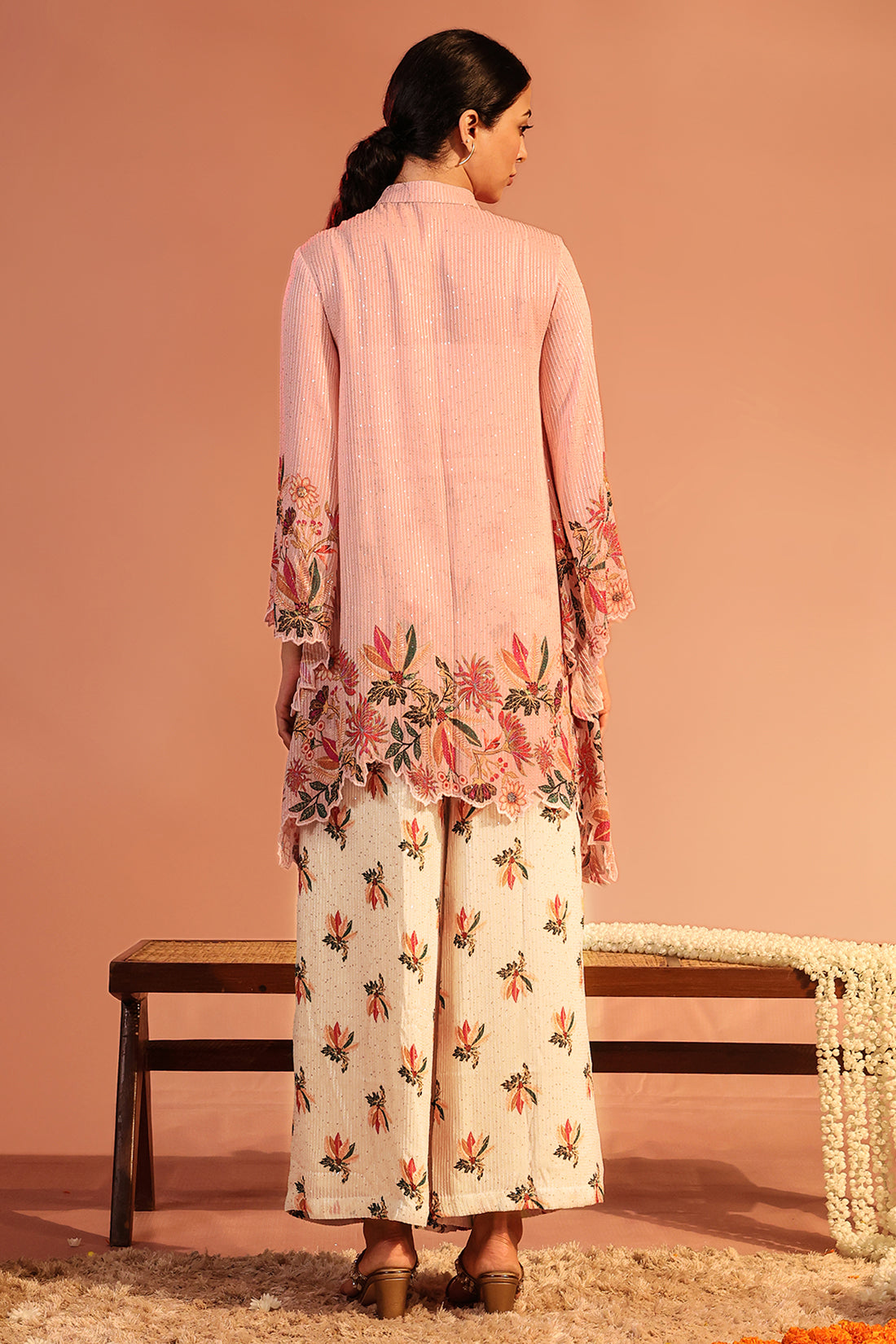 Aarani Asymmetric Sequin co-ord set