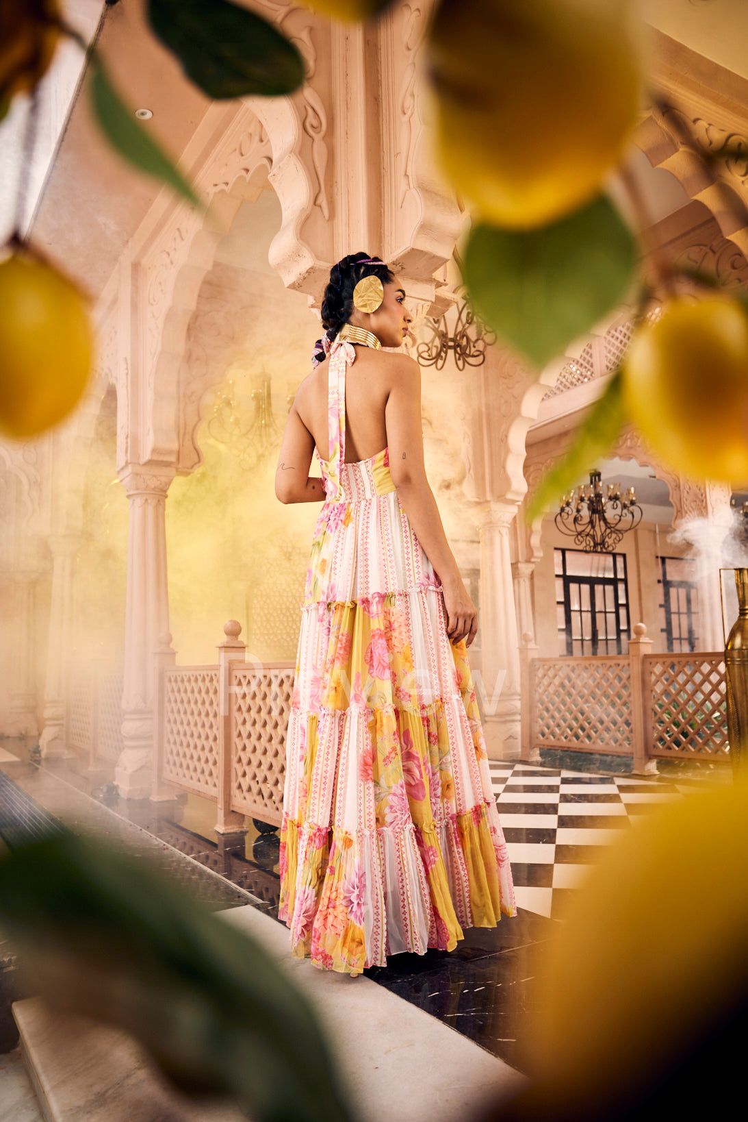 Off-White Halter Maxi Dress