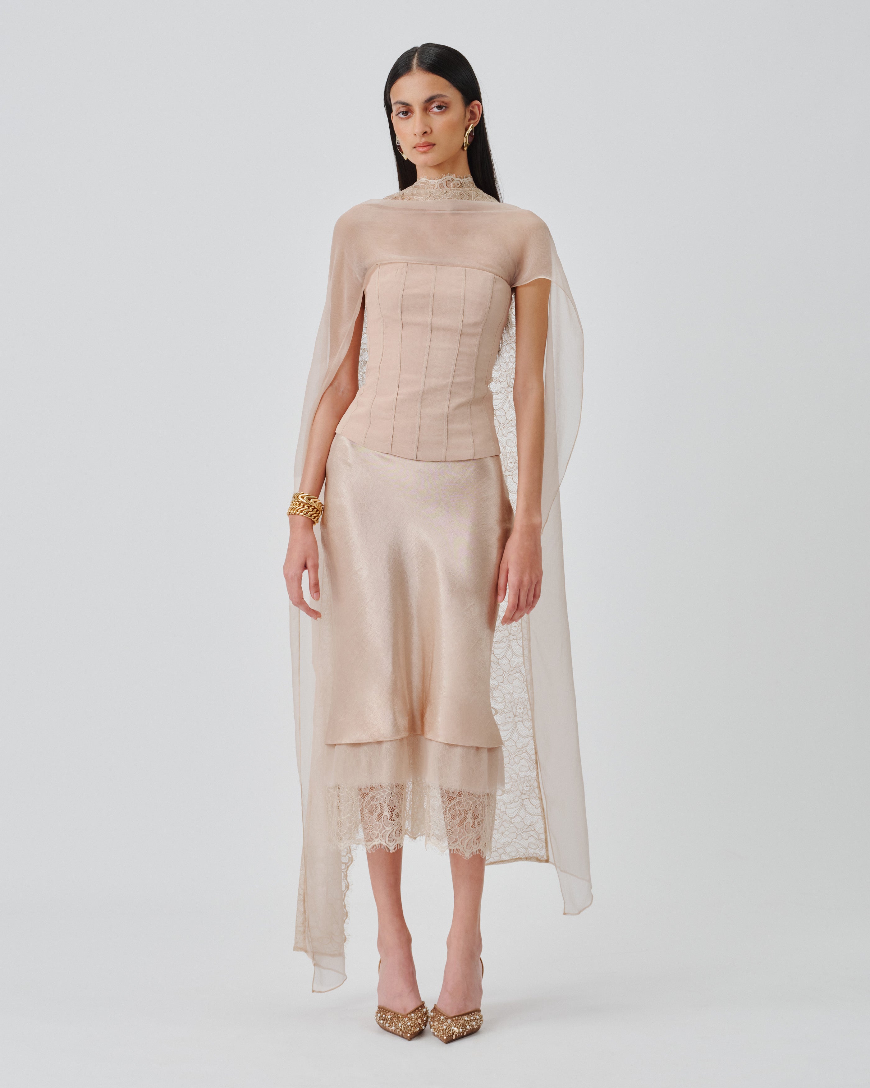 Soft Veil Corset Top