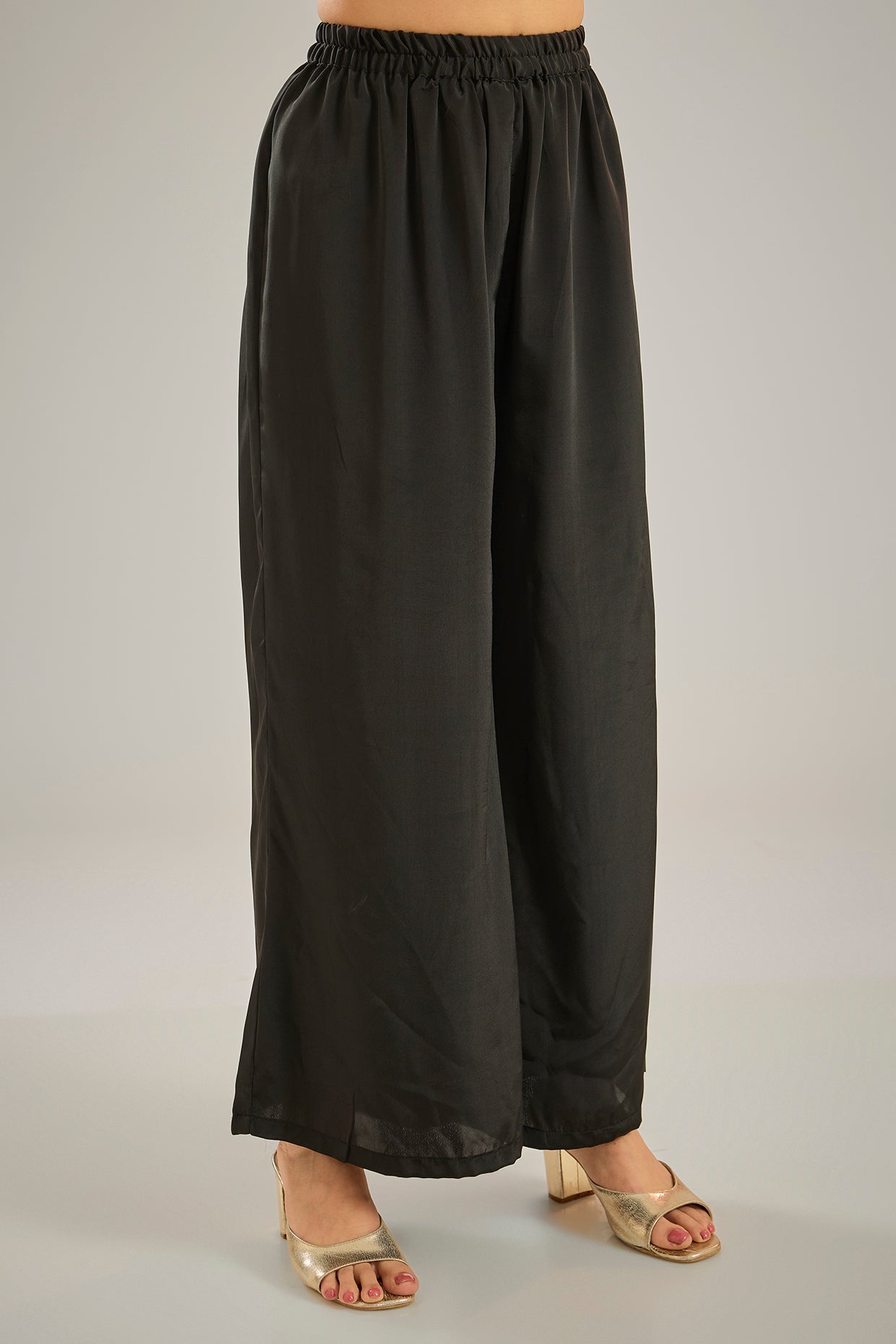 Black Crepe Sequins & Crystal Hand Embroidered Kaftan Set