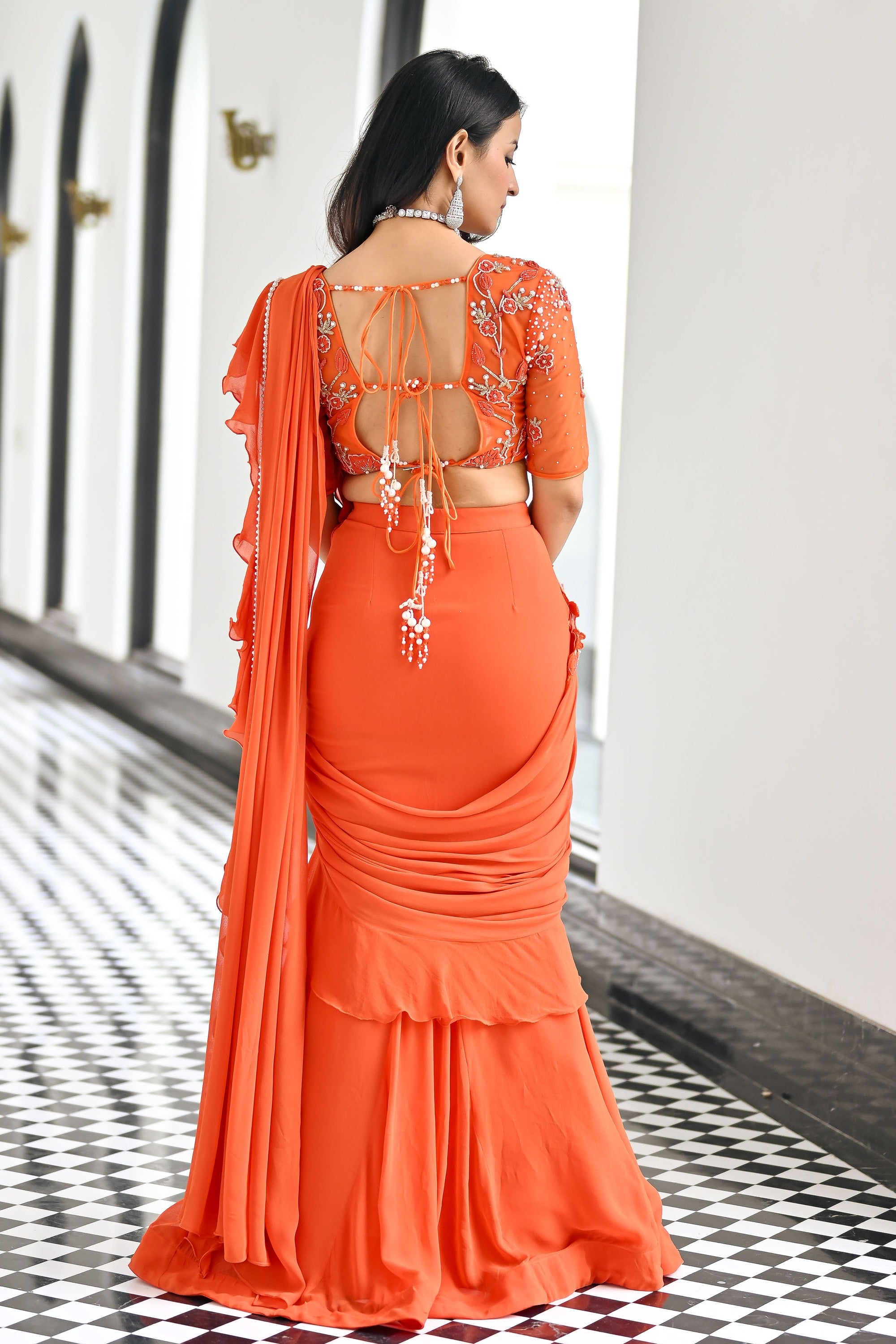 Day Dreamer Orange Saree