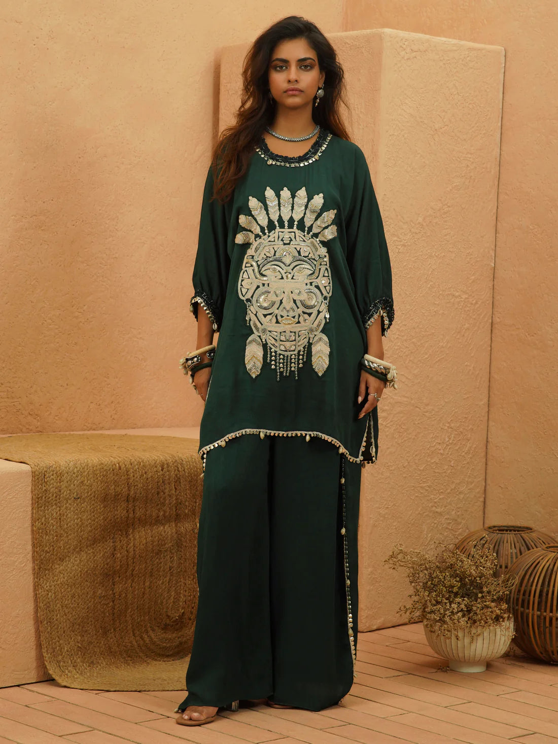 LINA EMBELLISHED MASK CO-ORD SET