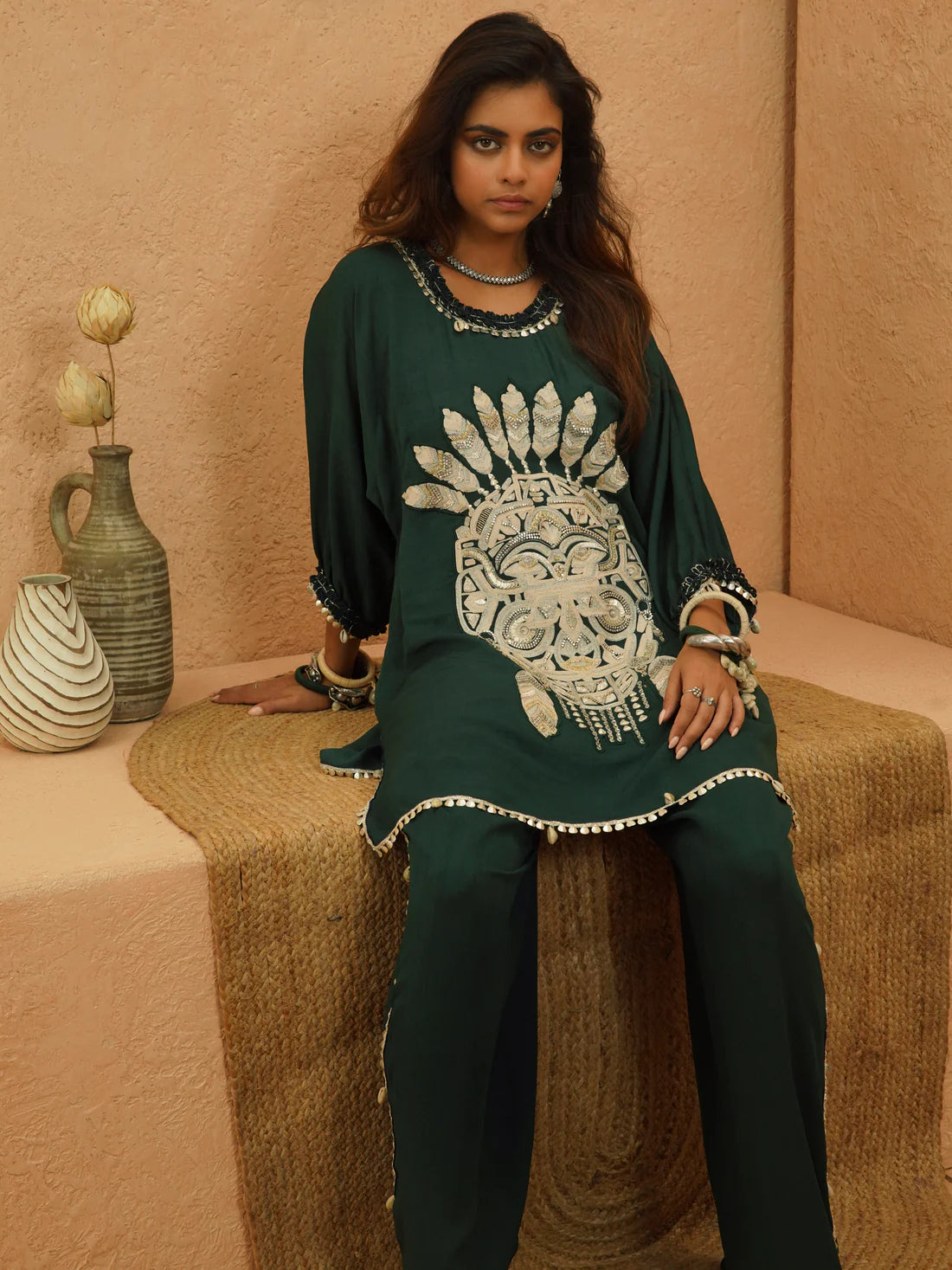 LINA EMBELLISHED MASK CO-ORD SET