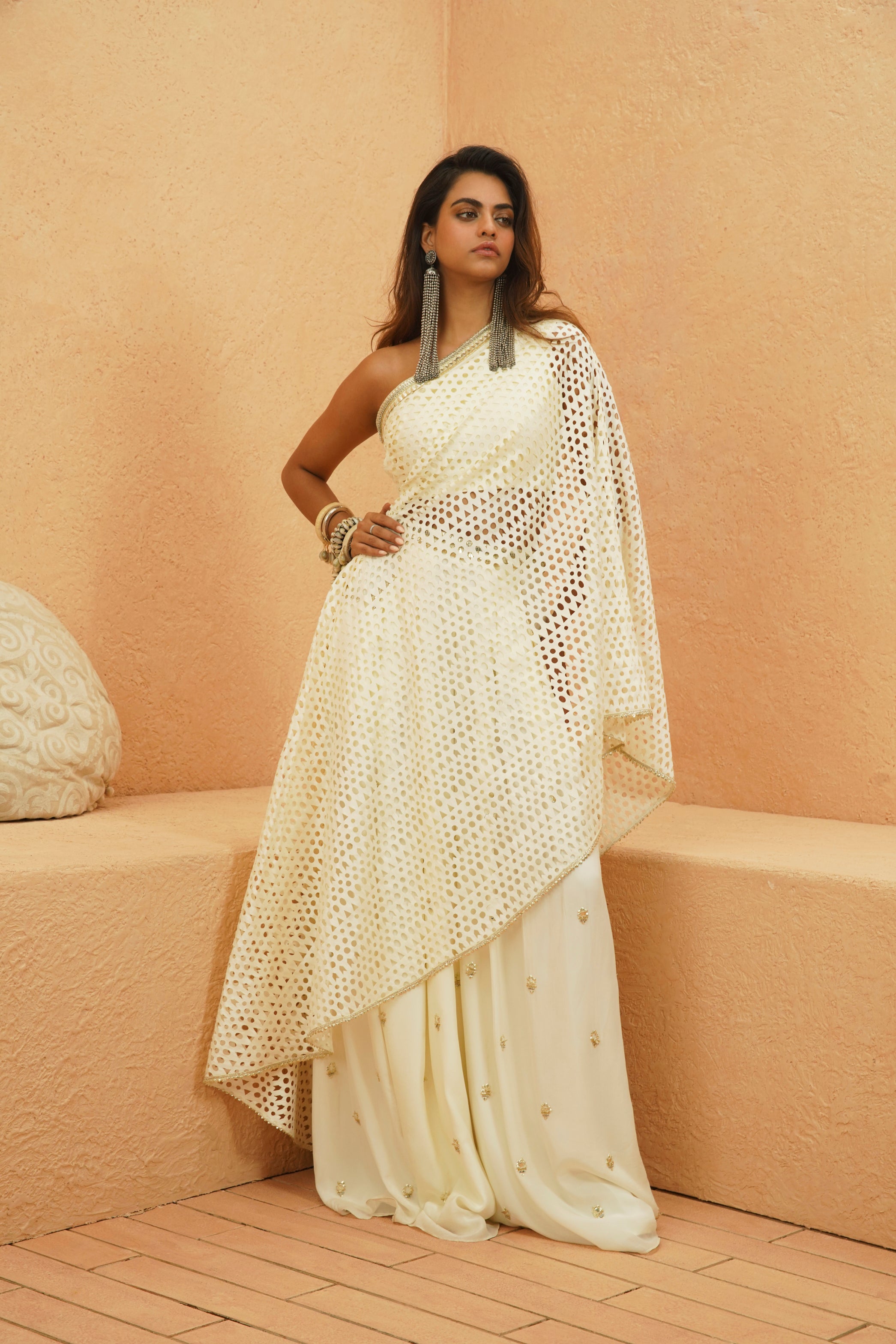 JASMINE CUTWORK TOP AND EMBELLISHED PANT