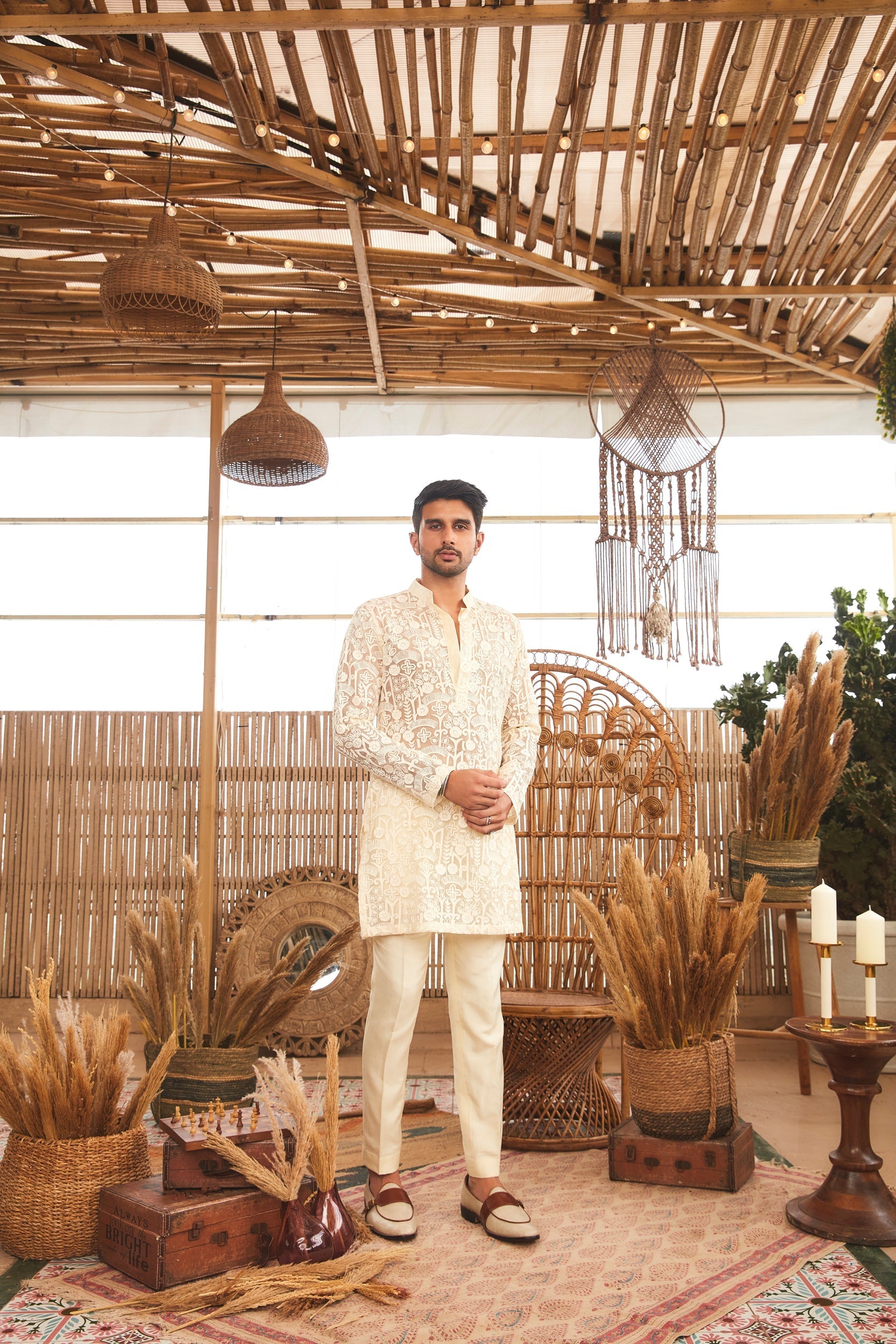 BEIGE KURTA SET