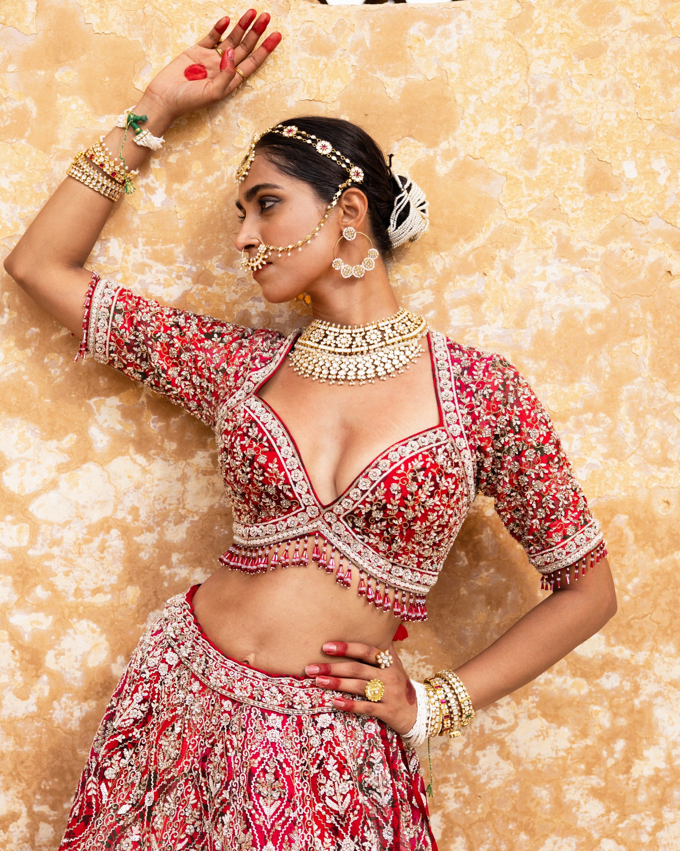 Scarlet Enchantment Lehenga