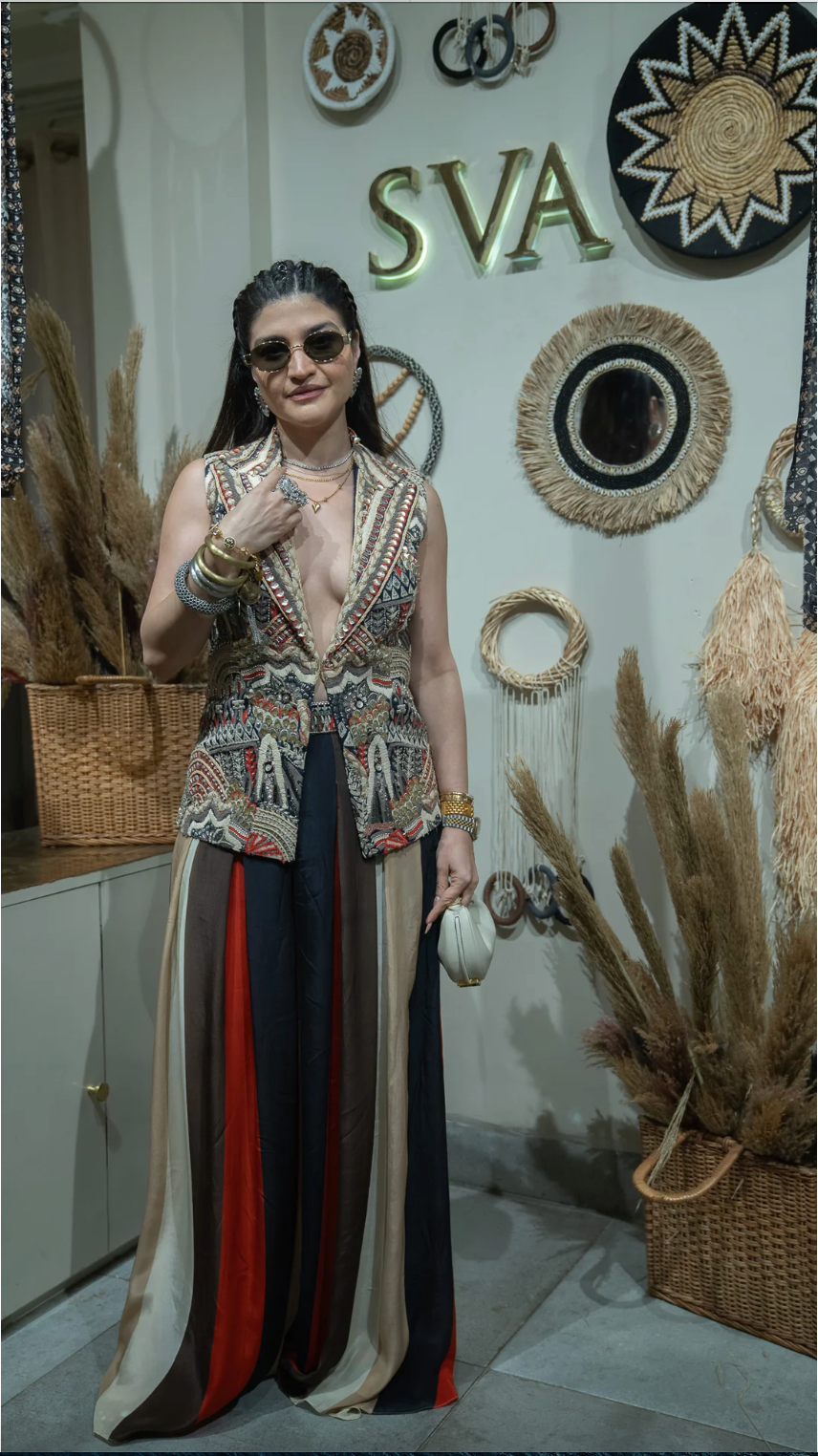 MULTI ABSTRACT EMBELLISHED JACKET