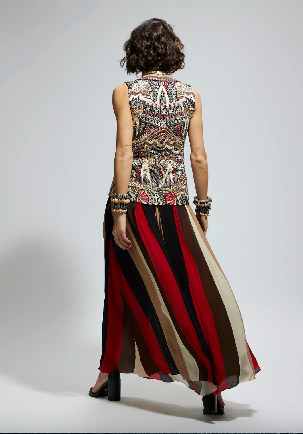 MULTI ABSTRACT EMBELLISHED JACKET