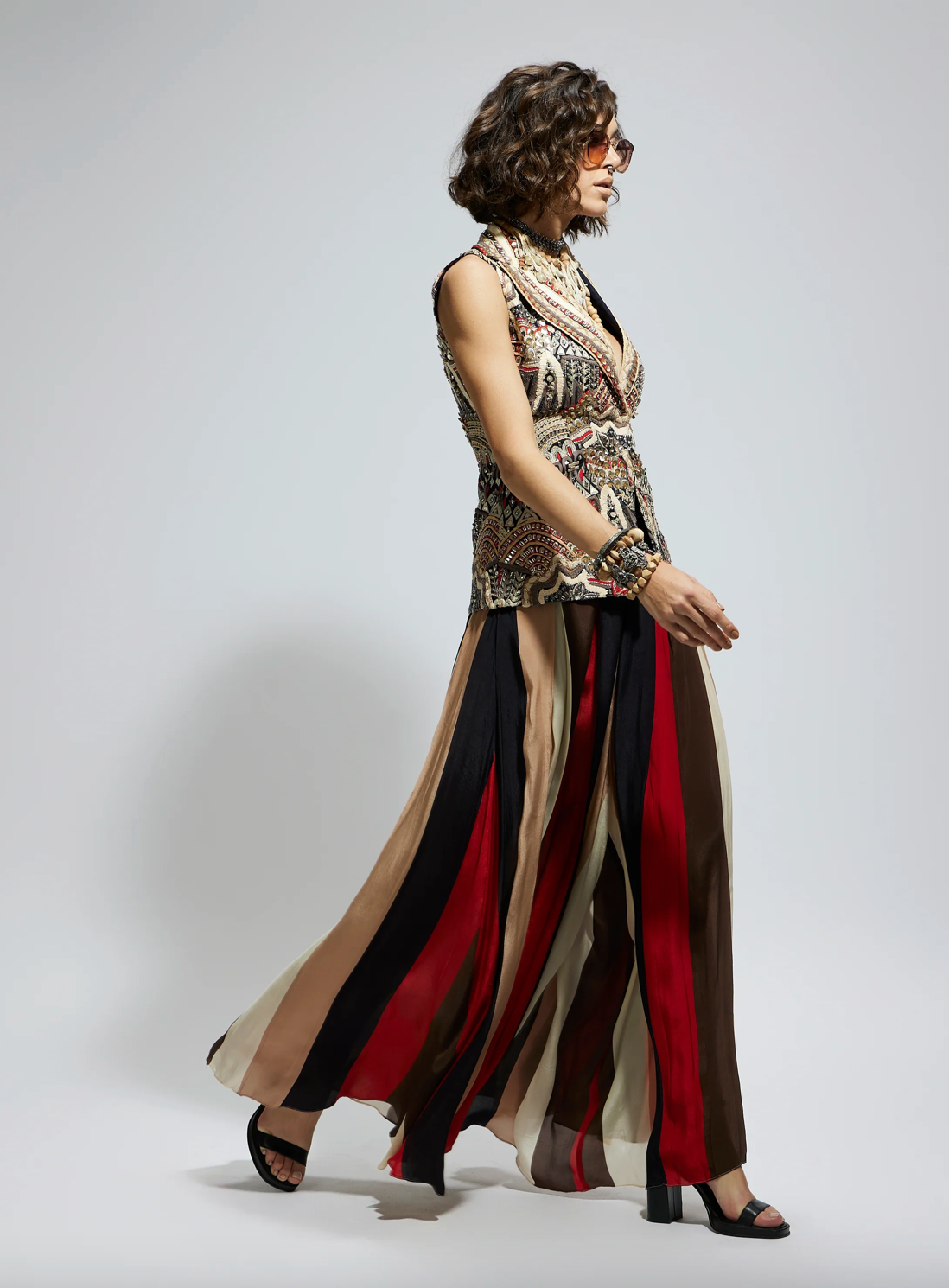 MULTI ABSTRACT EMBELLISHED JACKET