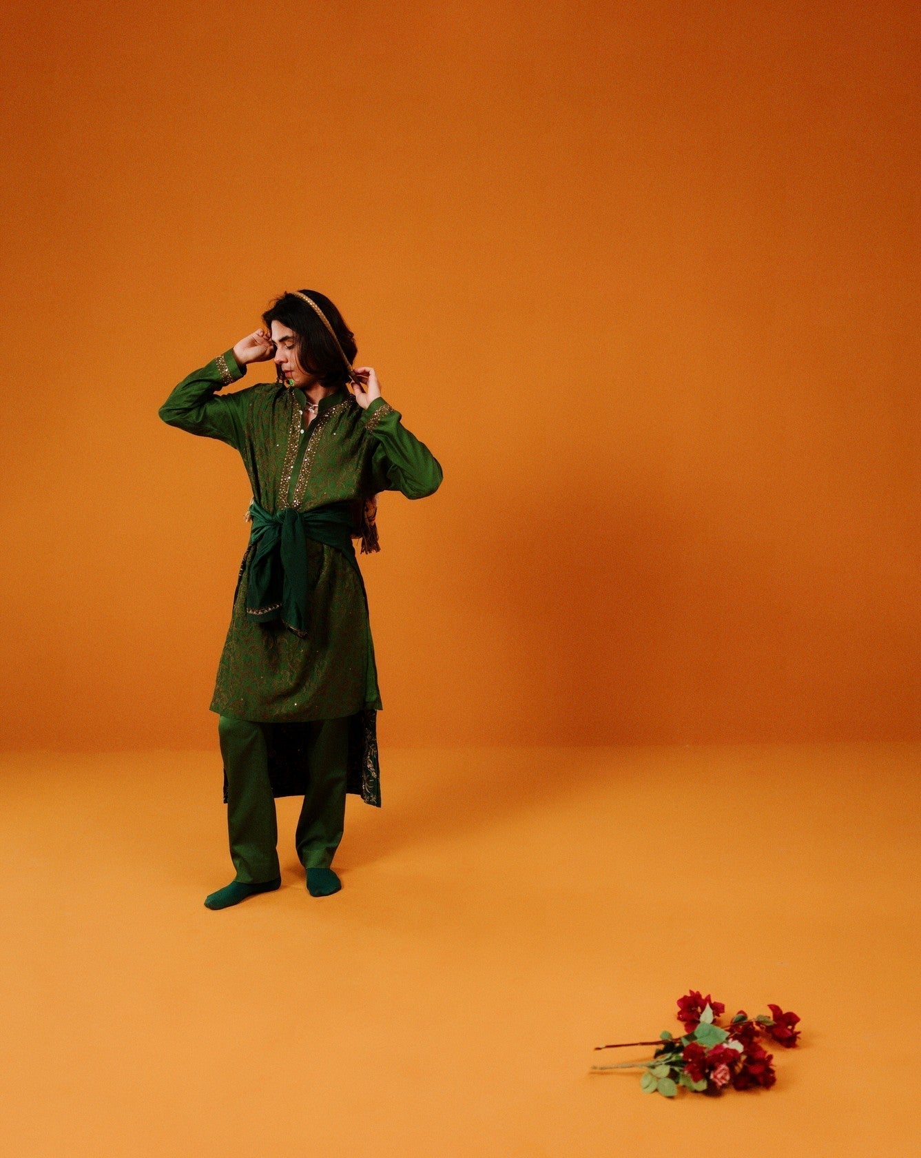 Olive Kurta Set