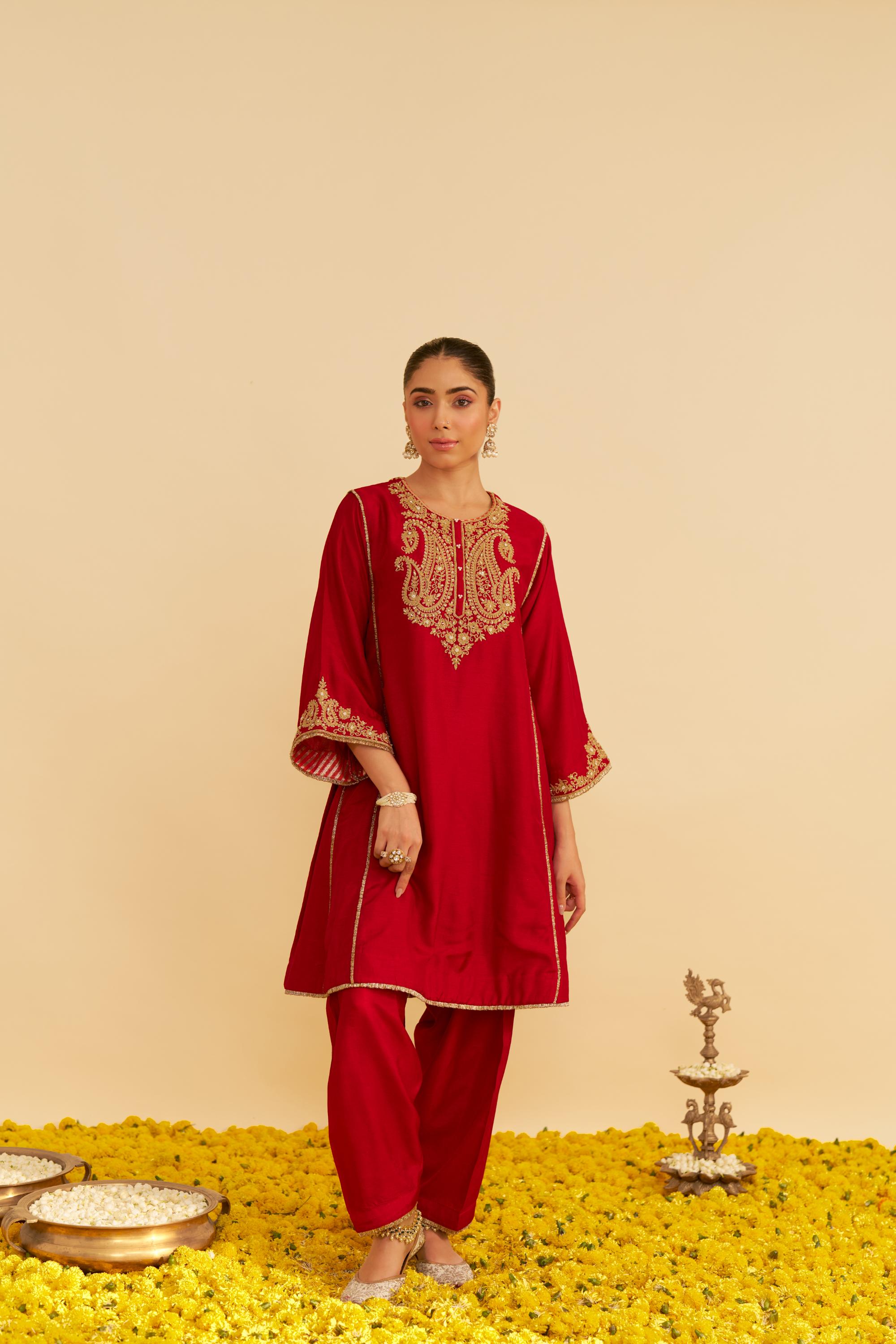 AYRA - SHORT CHAUGA WITH SALWAR AND DUPATTA
