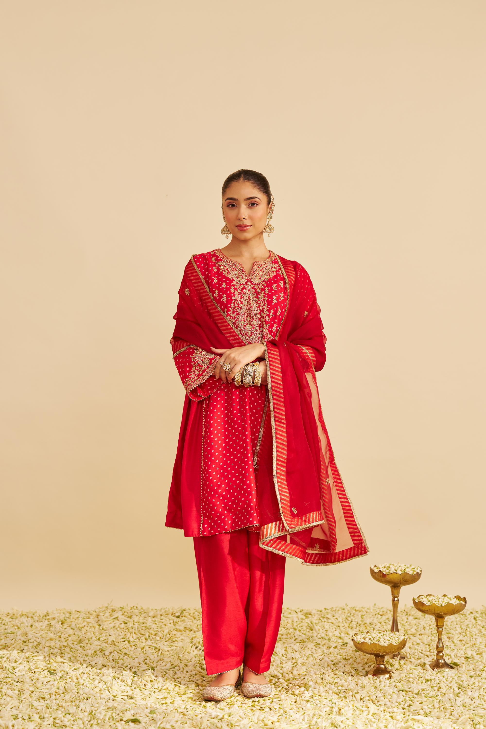 KAYRA - SHORT GATHERED CHAUGA WITH SALWAR
