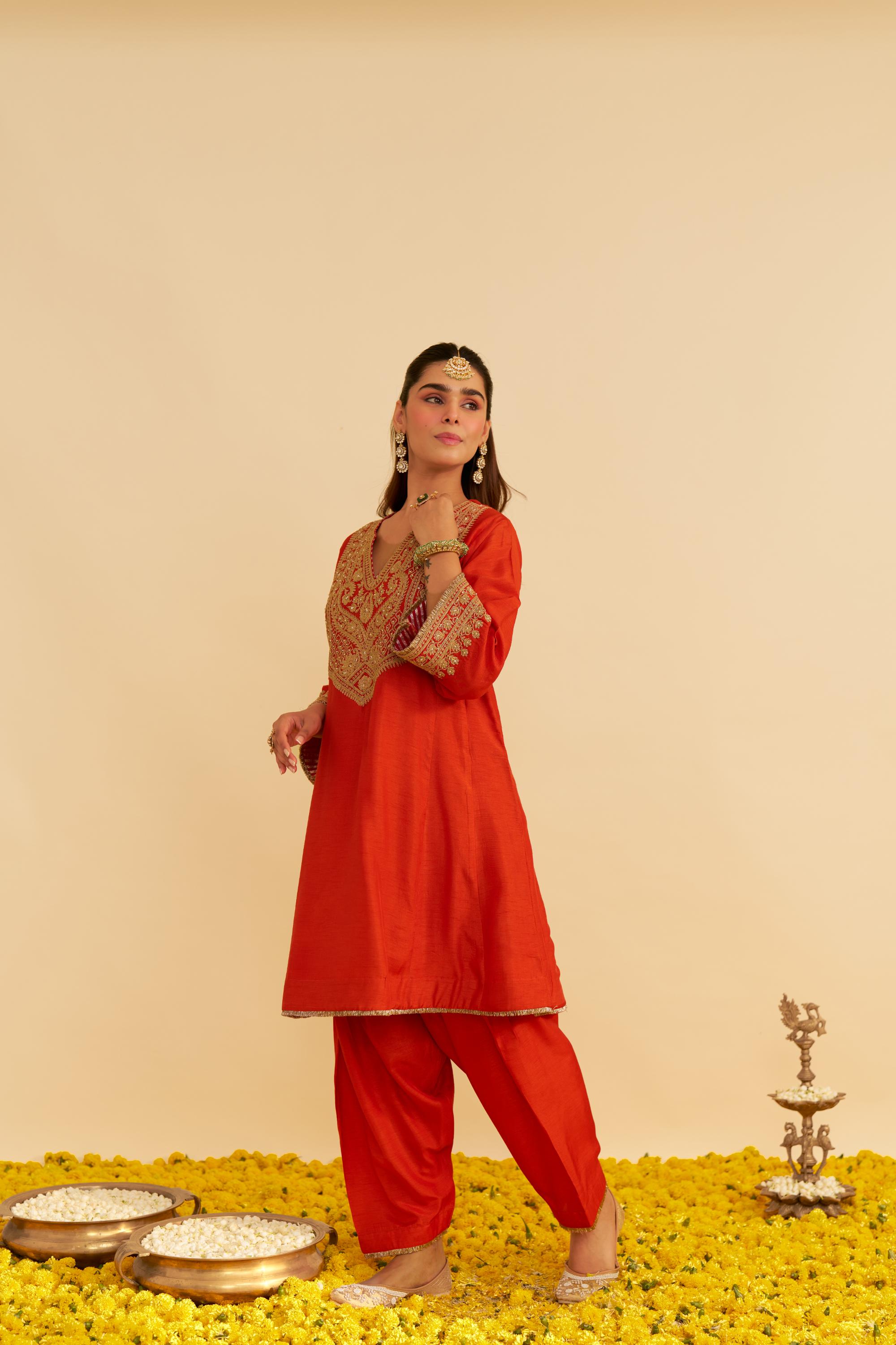 MEHZA - SHORT CHAUGA WITH SALWAR
