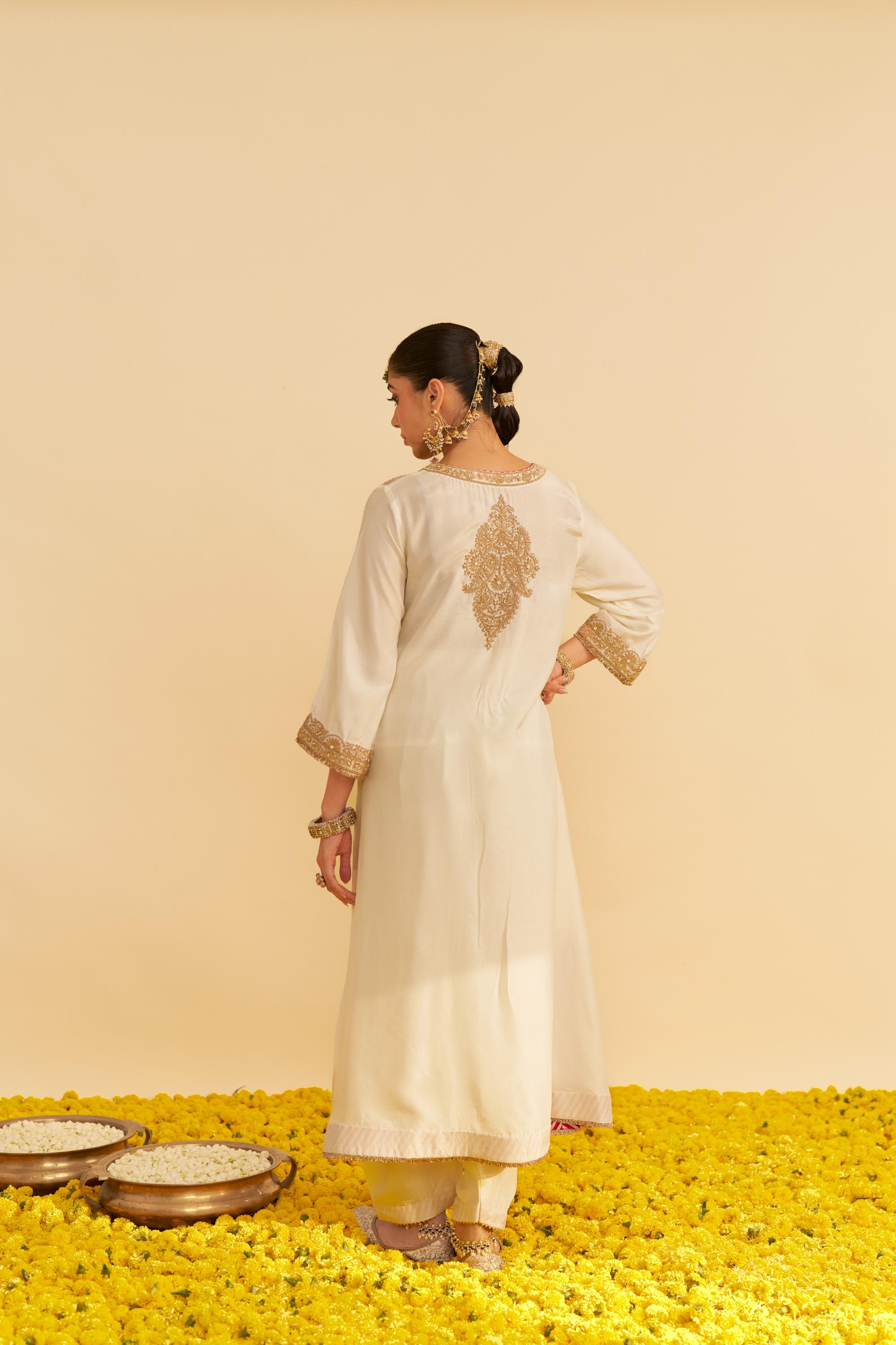 HIBA - LONG KAFTAN WITH SALWAR AND DUPATTA