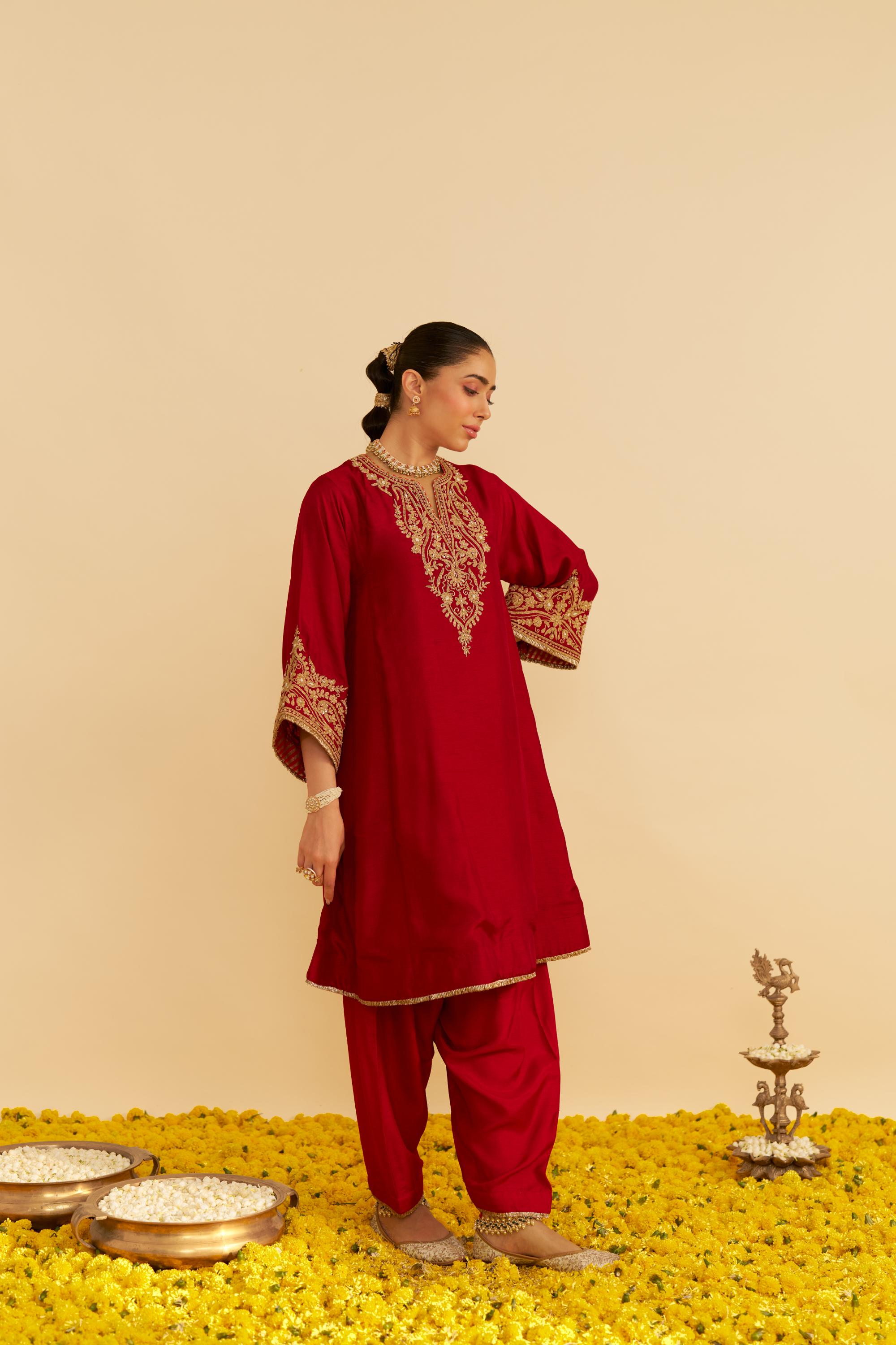 MARWA - SHORT CHAUGA WITH SALWAR